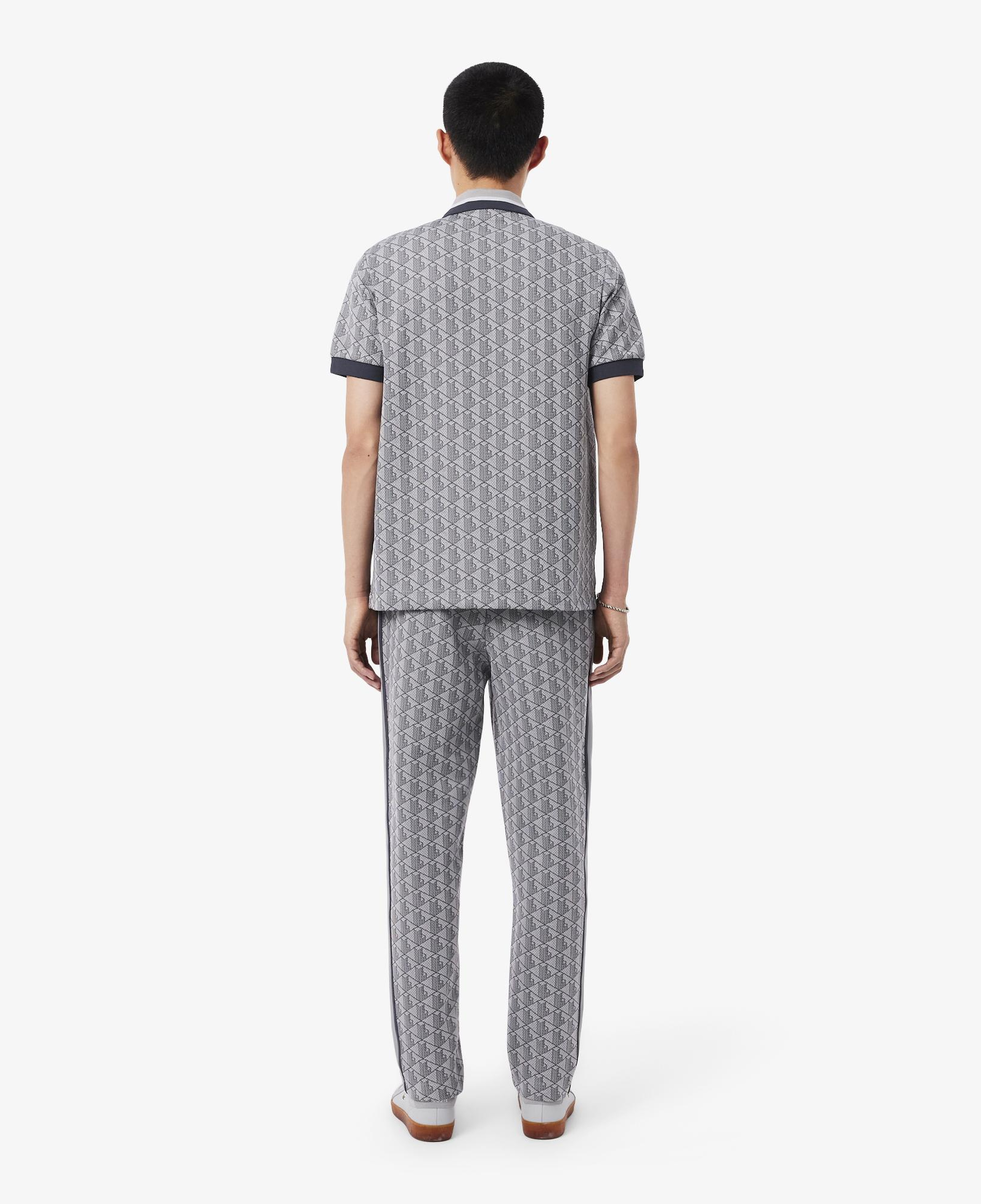 Erkek Regular Fit Monogram Gri Eşofman Altı