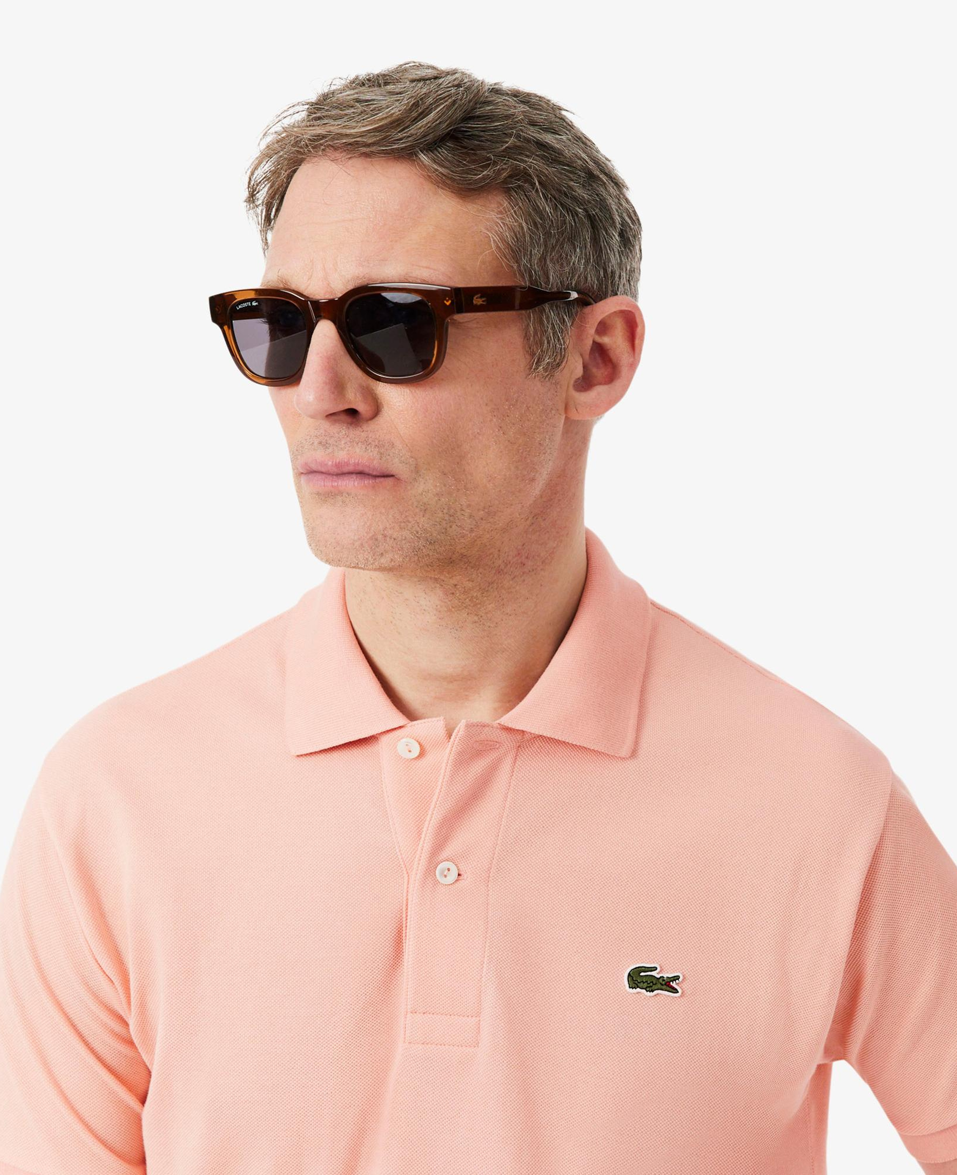 L.12.12 Erkek Classic Fit Pembe Polo