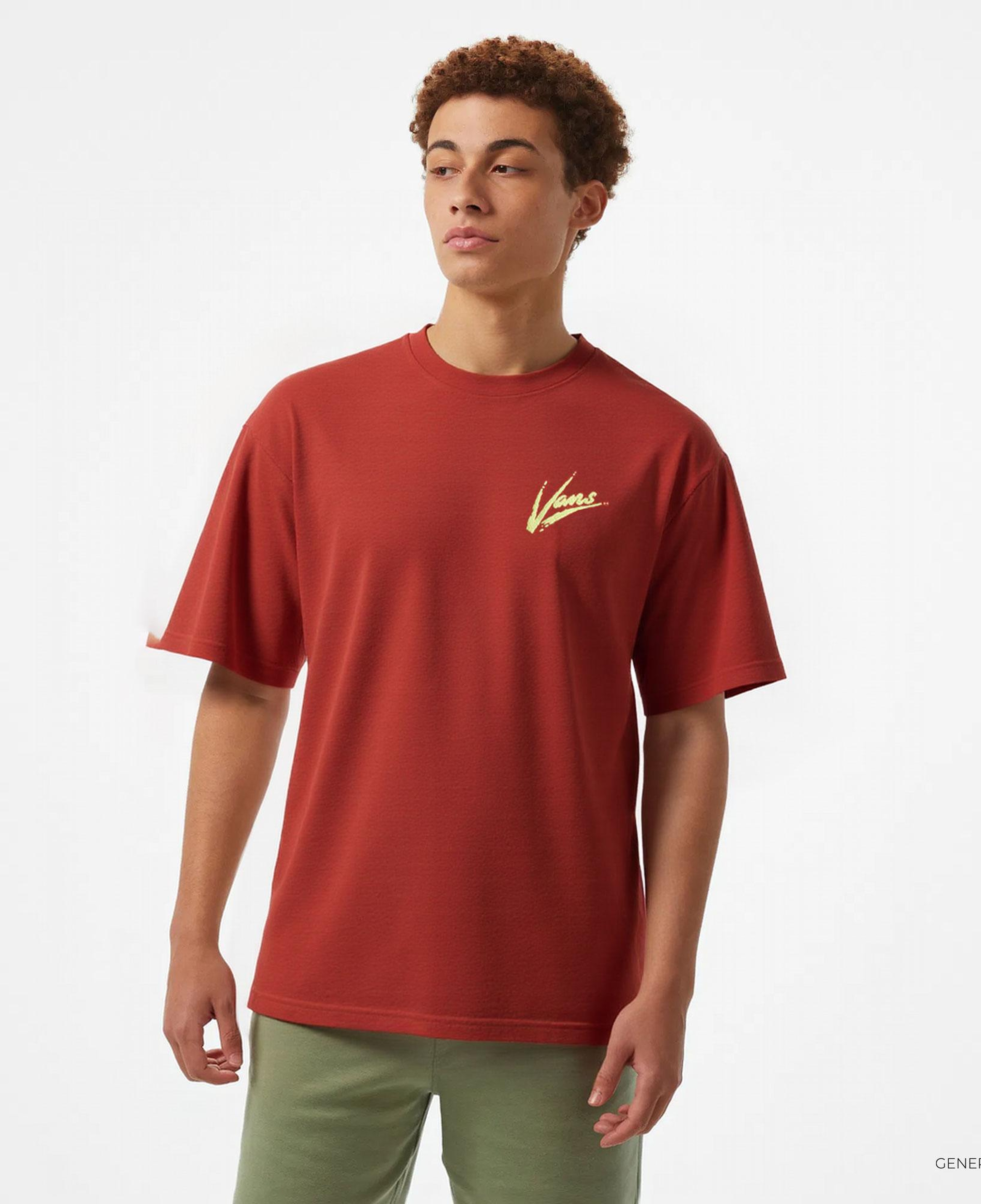 Vans Brush Script Loose Ss Erkek Kırmızı T-Shirt