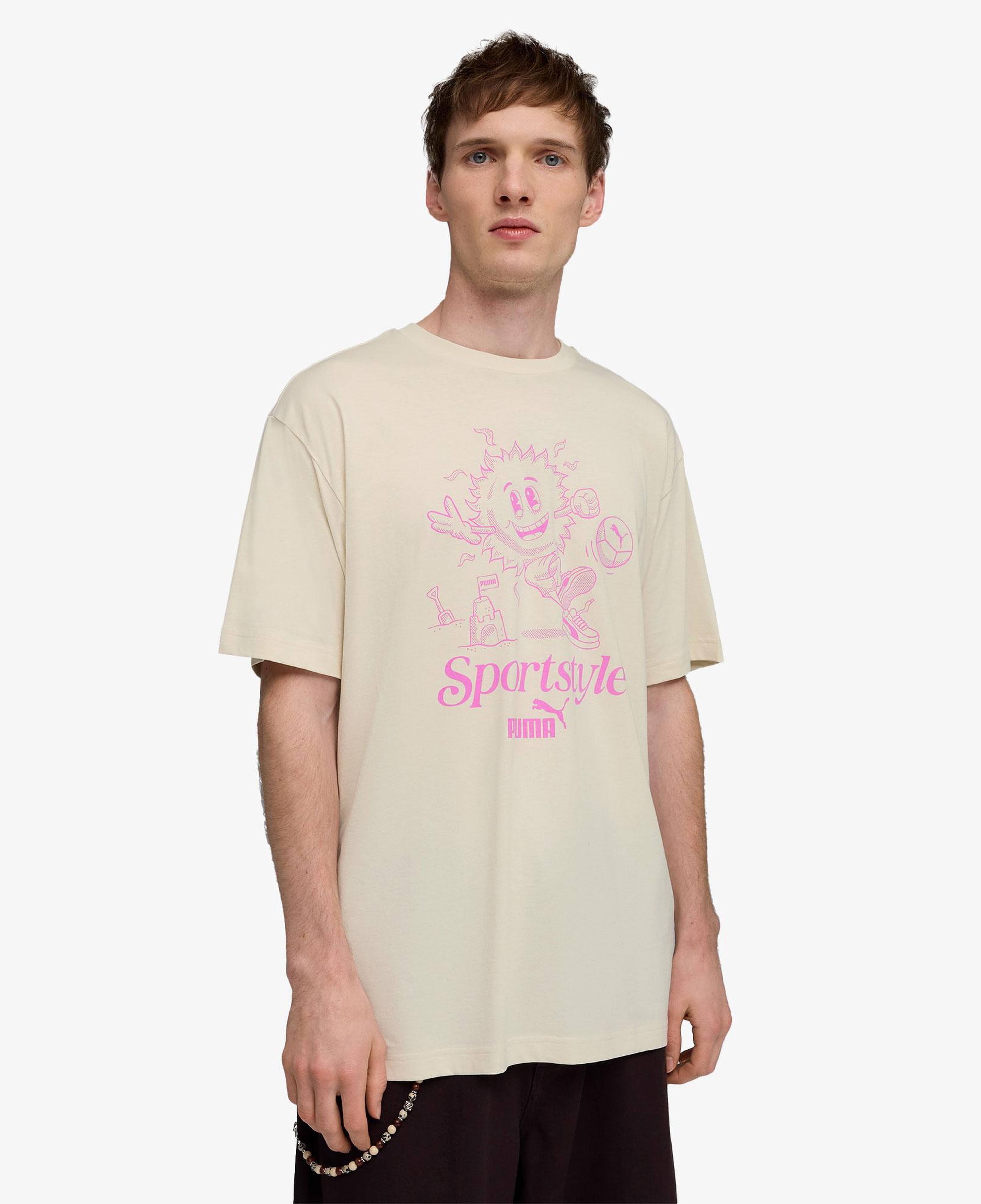 Puma Graphic  Erkek Beyaz T-Shirt