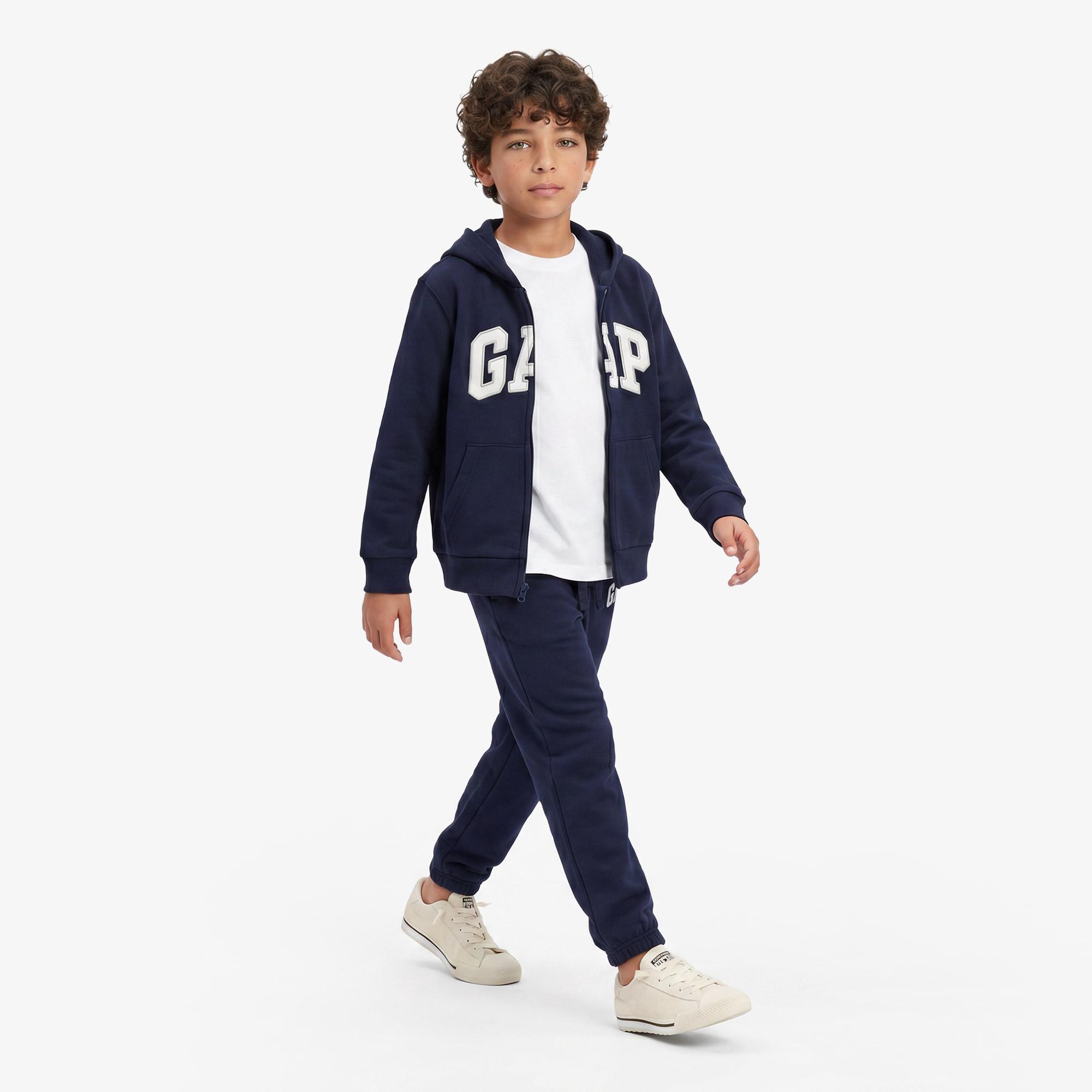 Gap Relaxed Fit Fermuarlı Çocuk Lacivert Sweatshirt