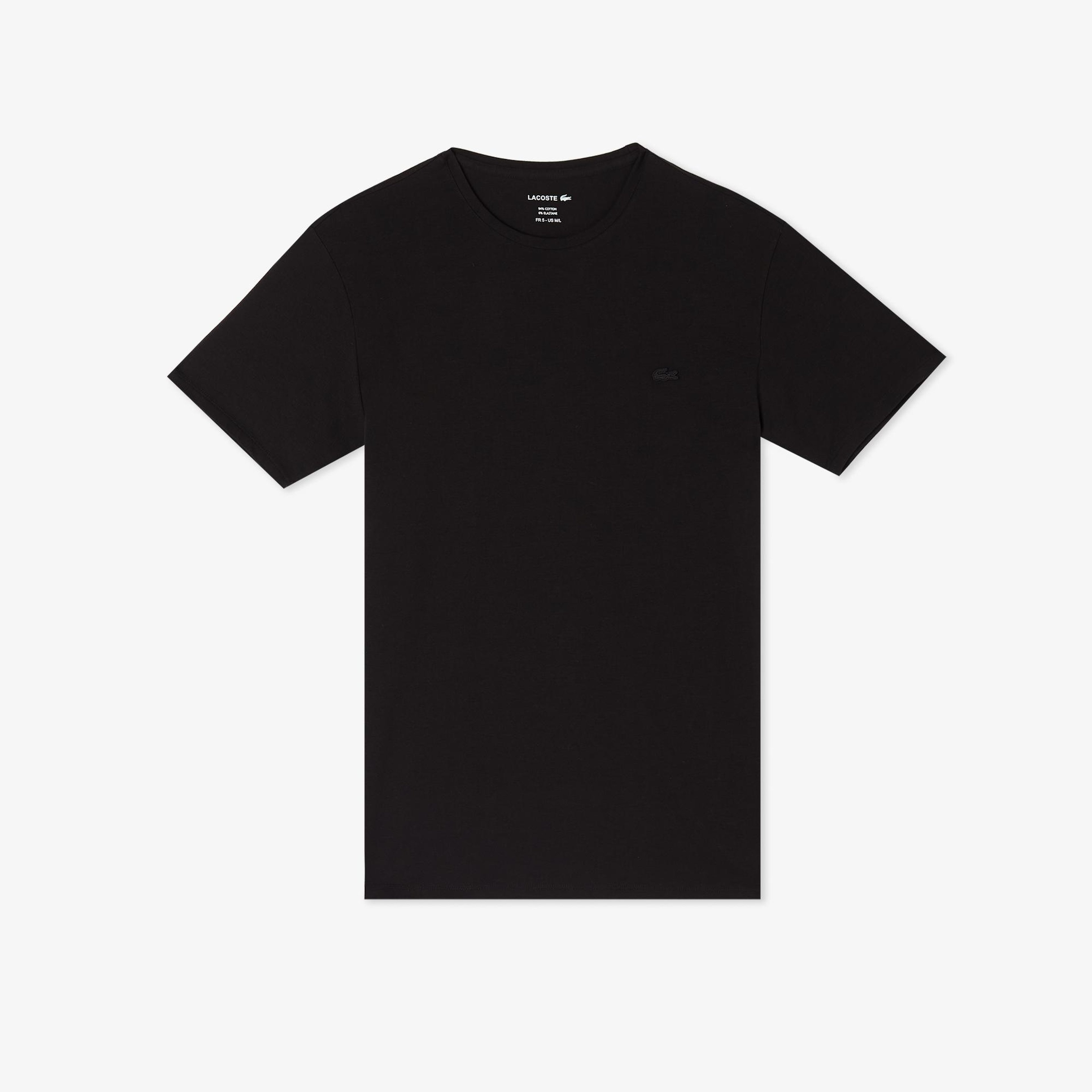 Erkek Slim Fit Bisiklet Yaka Siyah T-Shirt