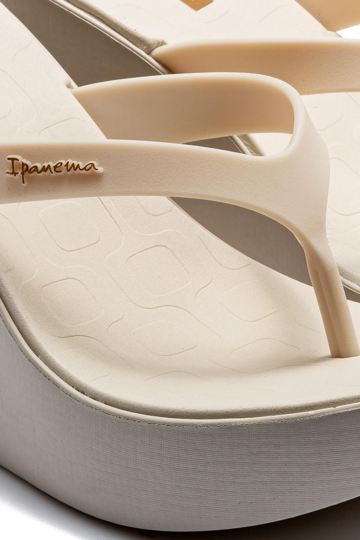 High Fashion Fem Kadın Parmak Arası Terlik Bej 35/40