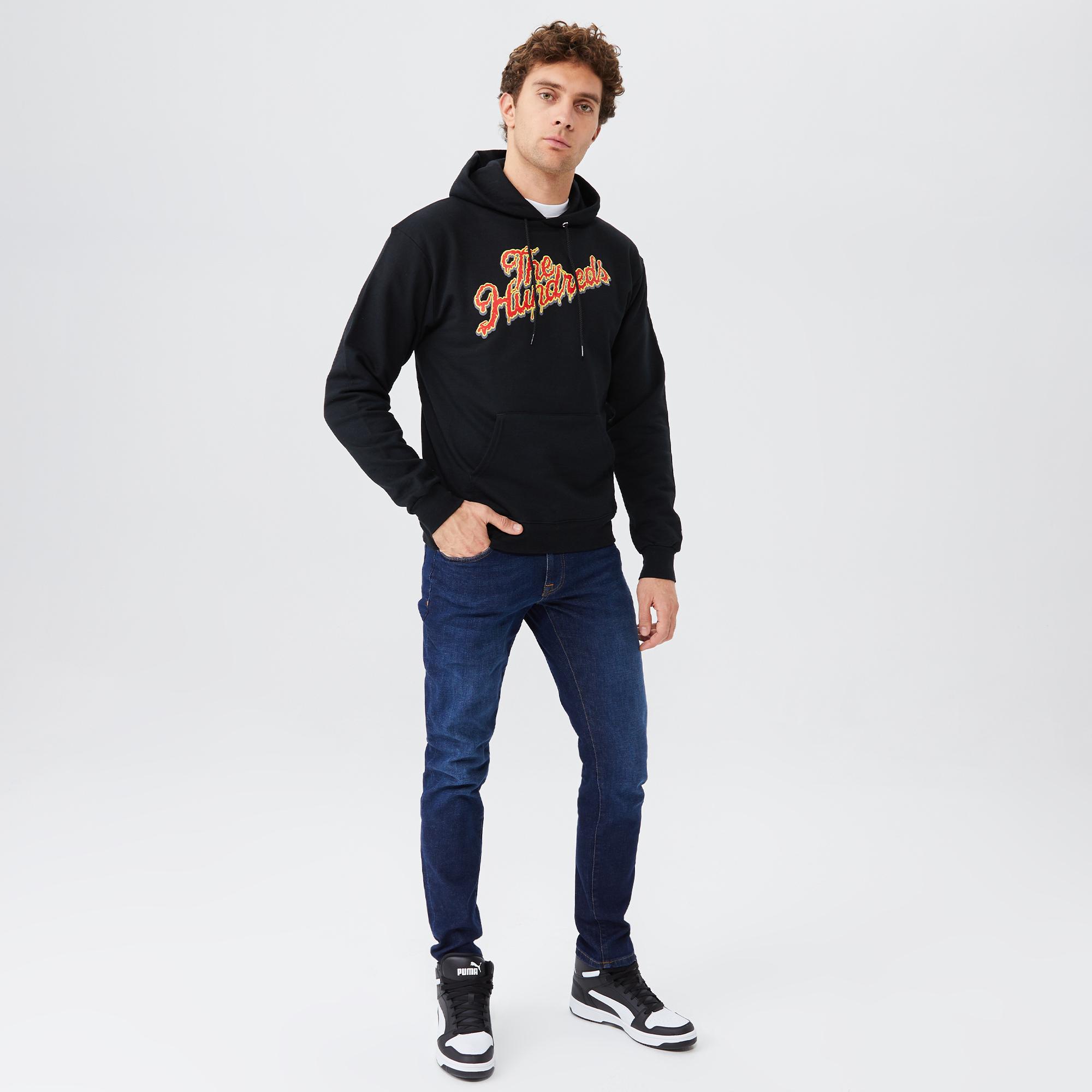 The Hundreds Slime Slant Erkek Siyah Hoodie