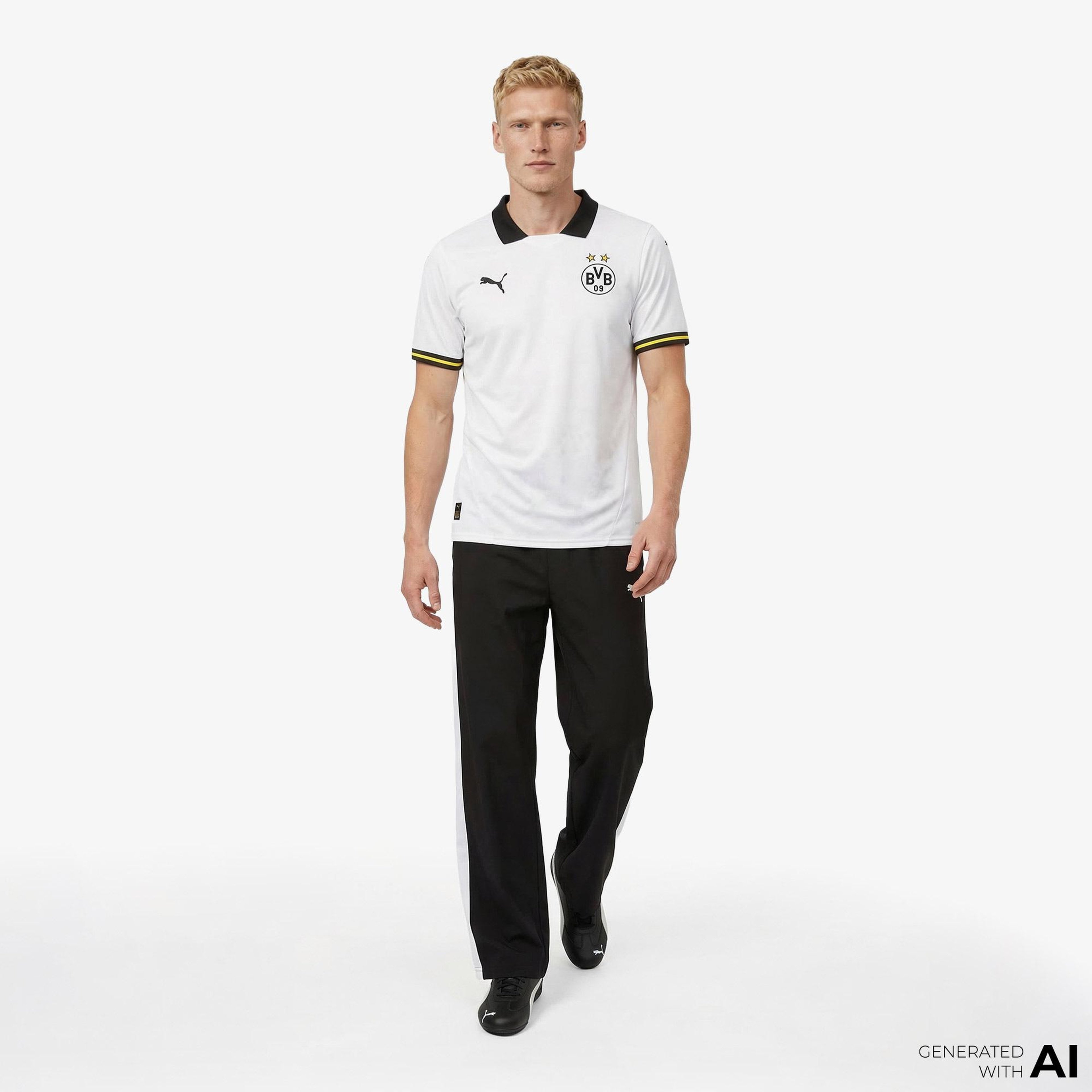 Puma Bourissia Dortmund FC Erkek Beyaz Forma