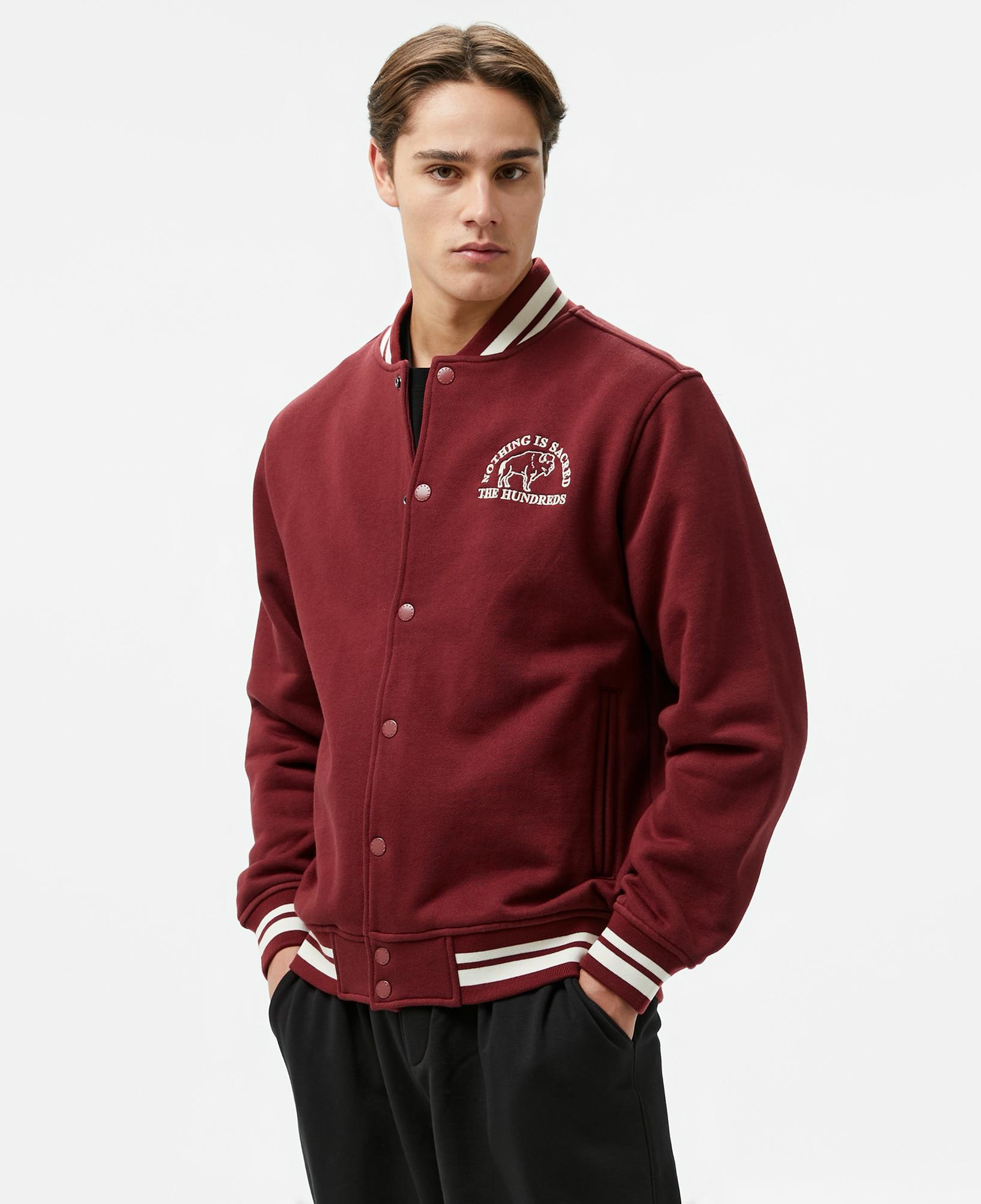 The Hundreds Team Fleece Erkek Bordo Ceket