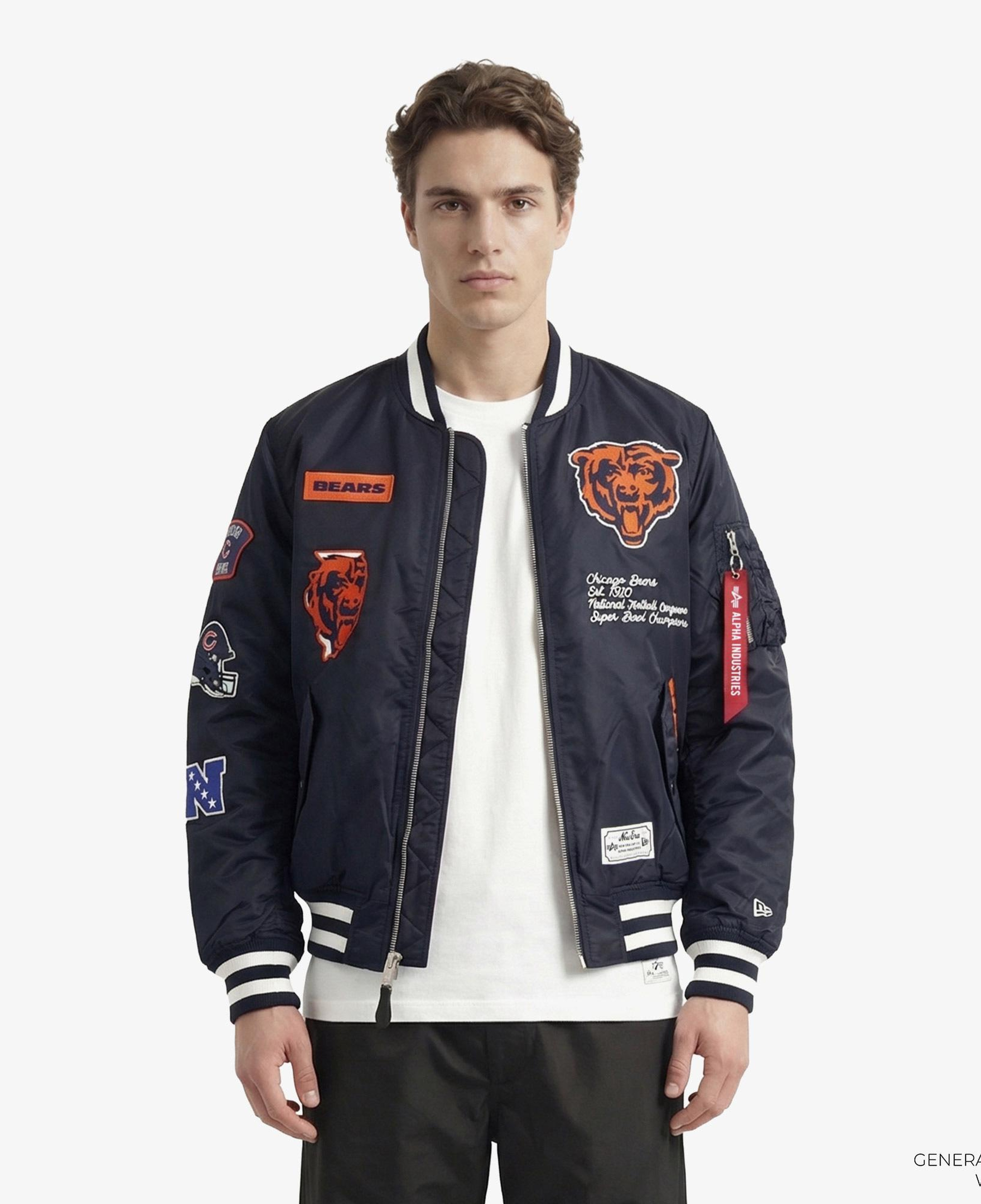 Alpha Industries x New Era Chicago Bears MA-1 Bomber Erkek Lacivert Mont