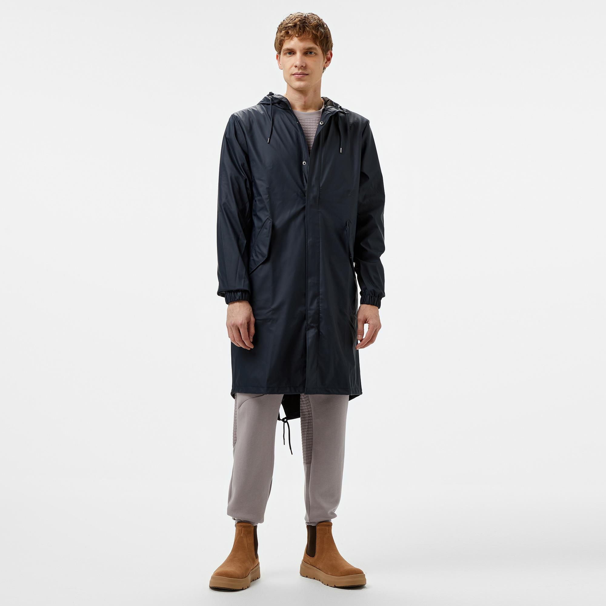 Rains Fishtail Parka W3 Unisex Lacivert Yağmurluk
