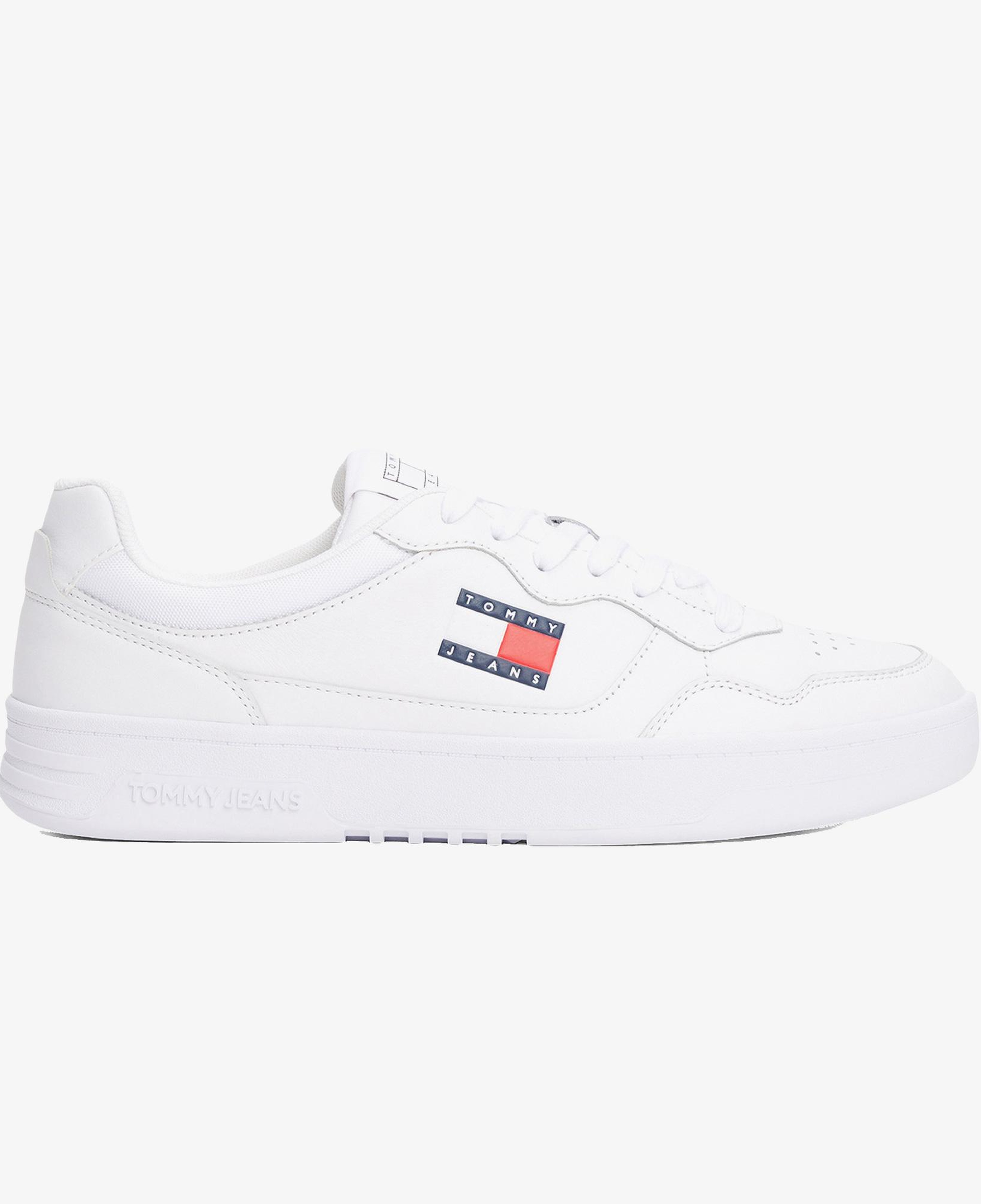 Tommy Hilfiger Jeans Cupsole Leather Erkek Beyaz Spor Ayakkabı
