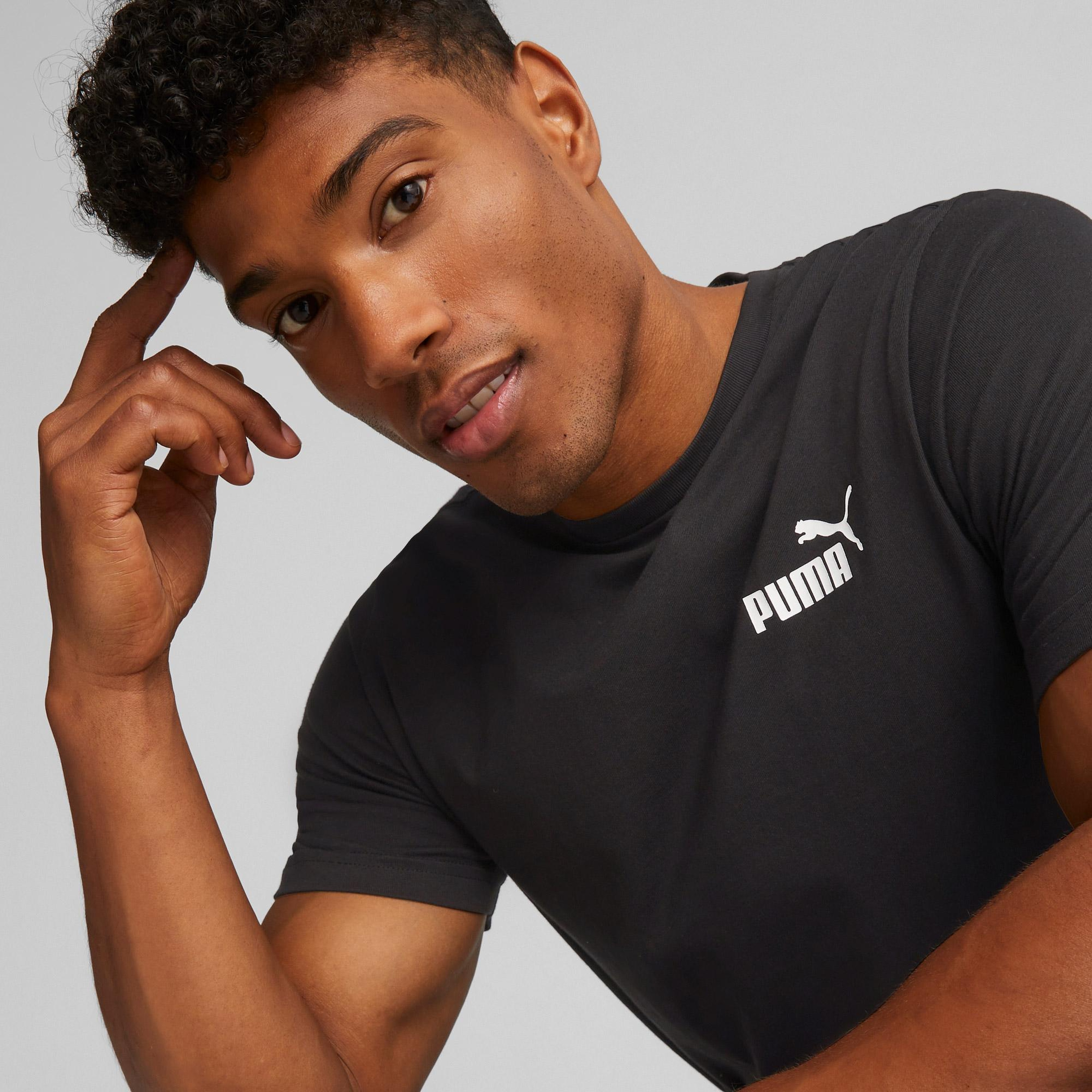 Puma Essentials Small Logo Erkek Siyah T-Shirt