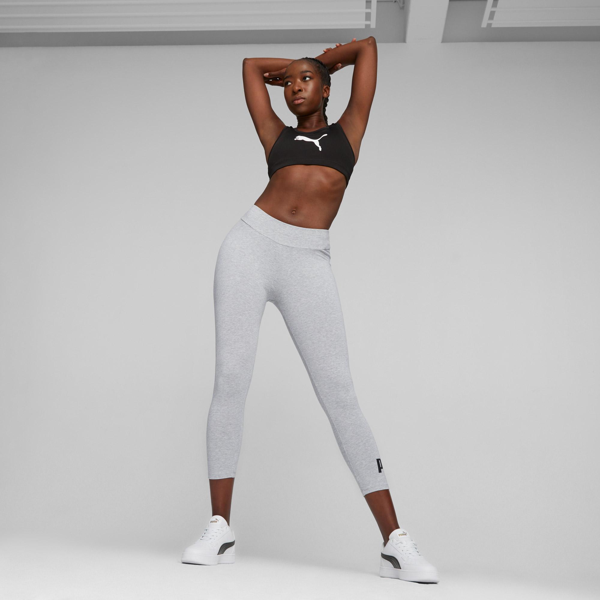 Puma Essentials 3/4 Logo Leggings Kadın Siyah Tayt