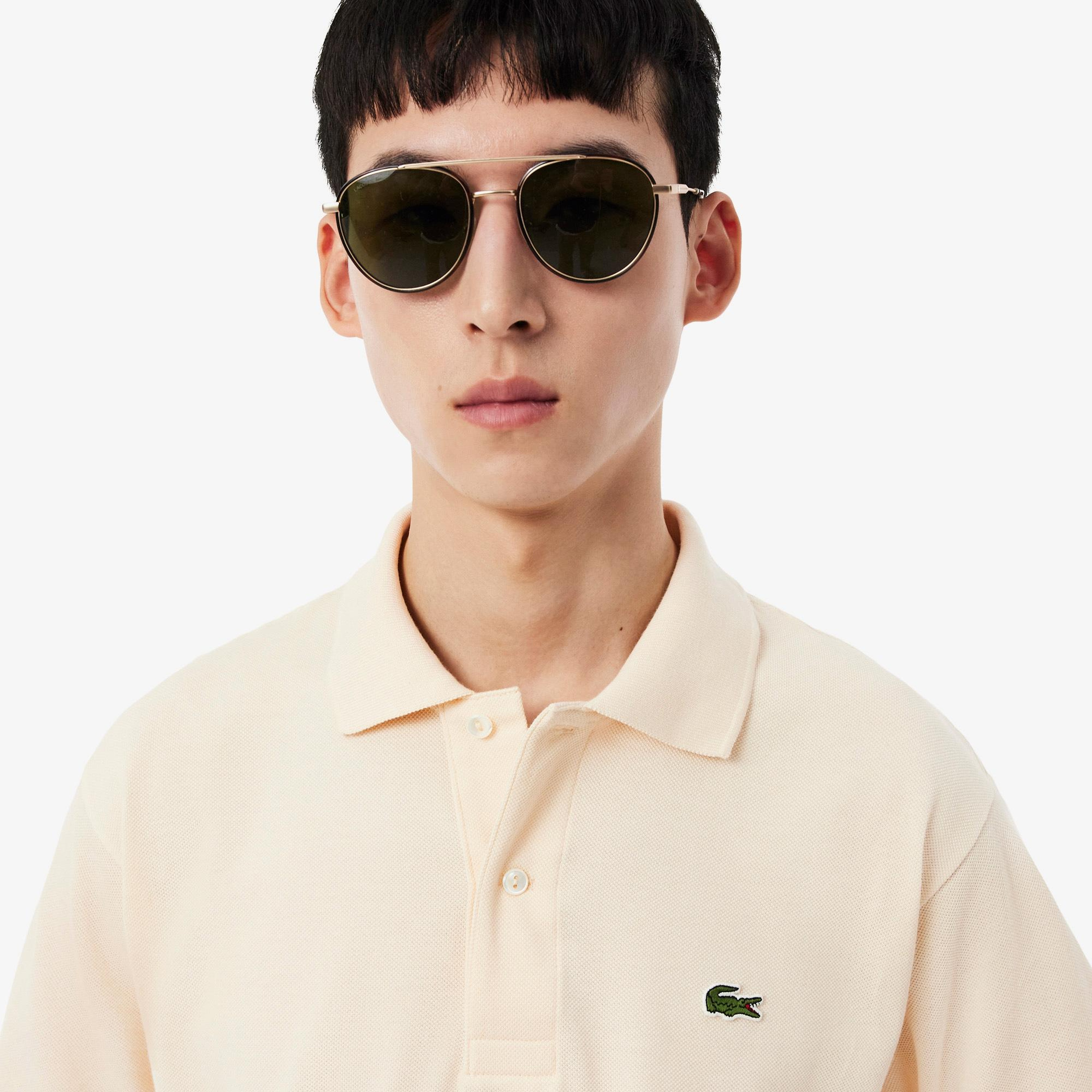 L.12.12 Erkek Classic Fit Bej Polo