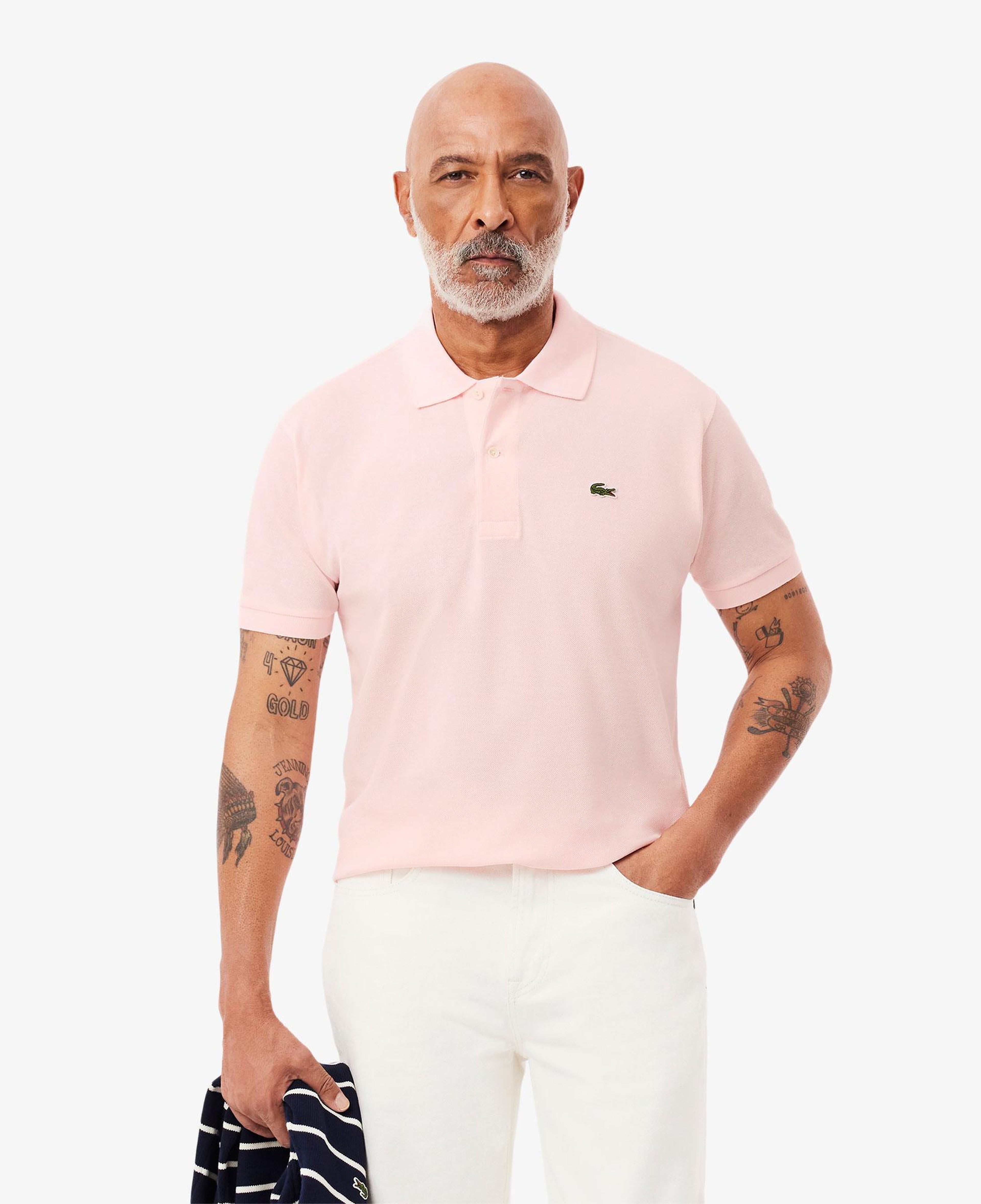 L.12.12 Erkek Classic Fit Açık Pembe Polo