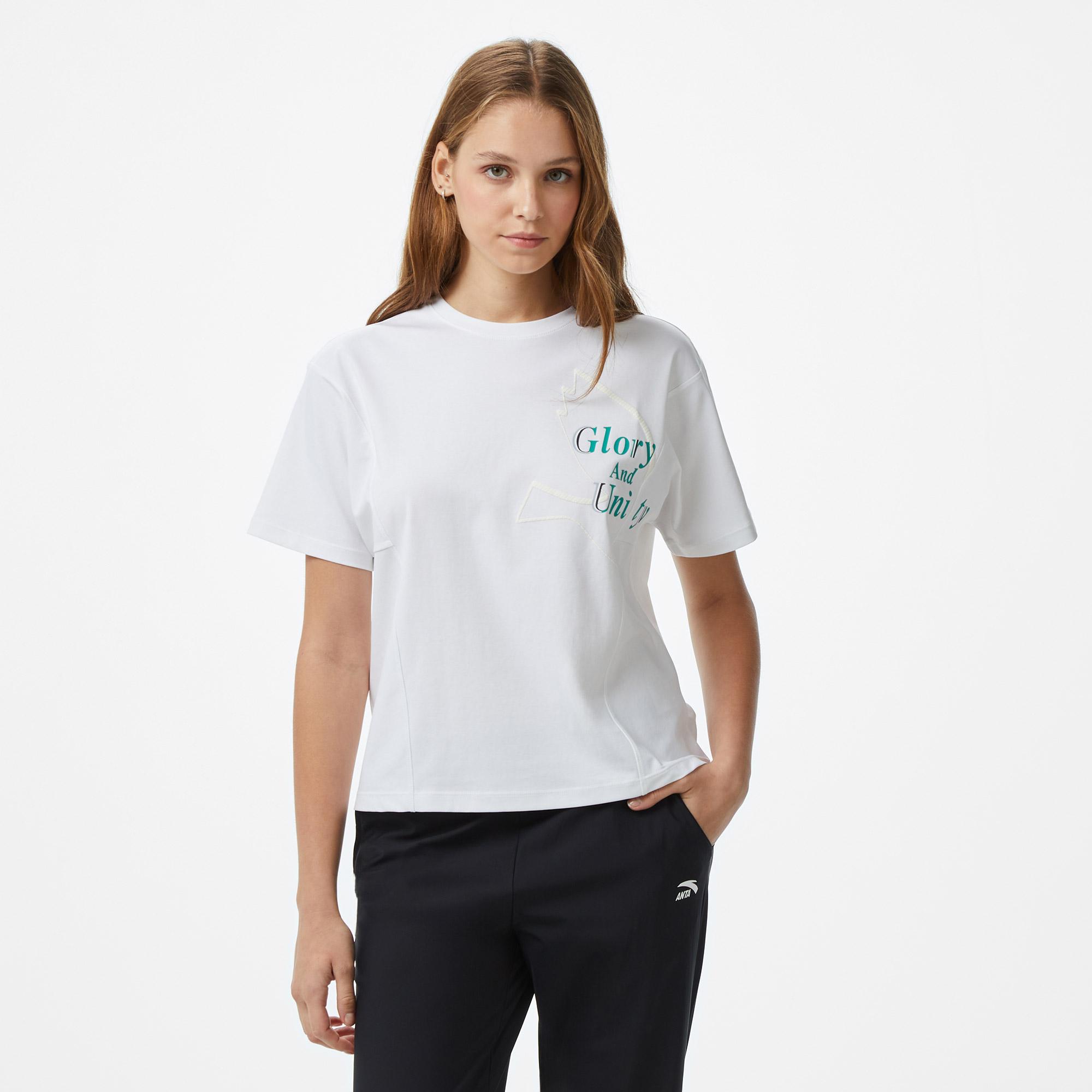 Anta Sports Kadın Beyaz T-Shirt