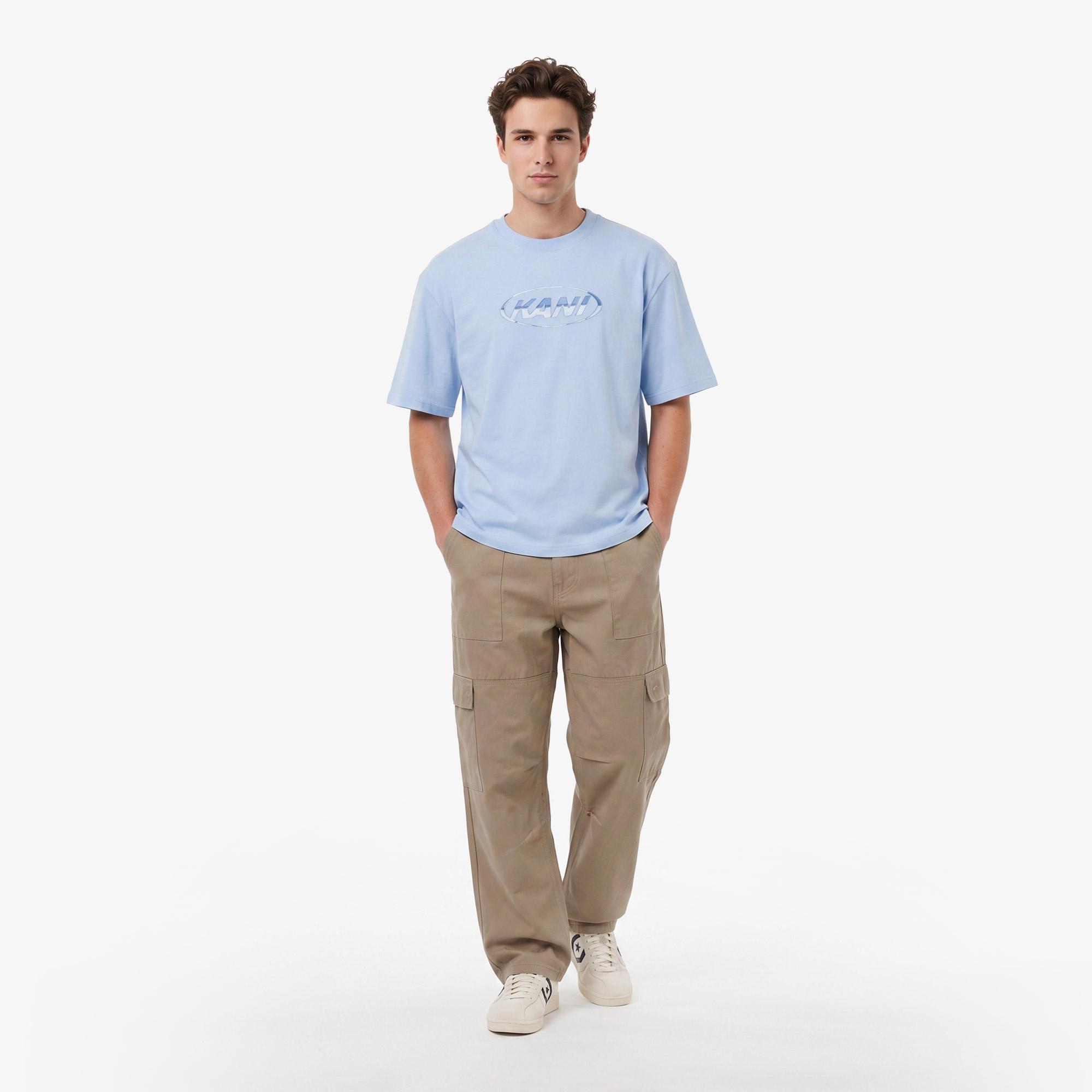 Karl Kani Woven Signature Chrome Logo Erkek Mavi T-Shirt