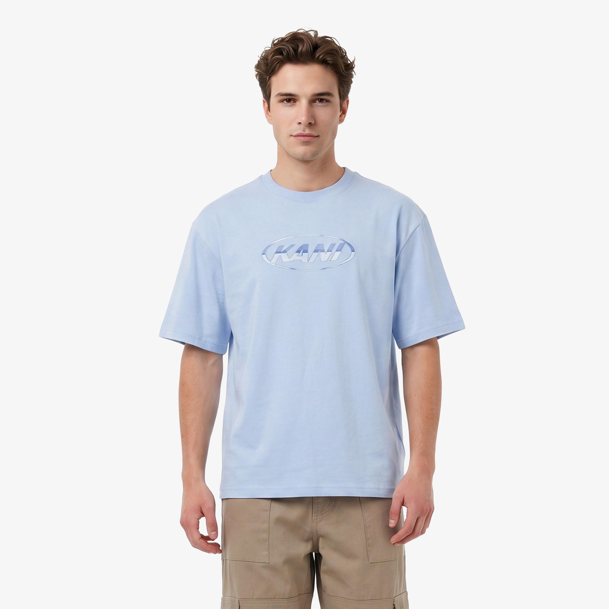 Karl Kani Woven Signature Chrome Logo Erkek Mavi T-Shirt
