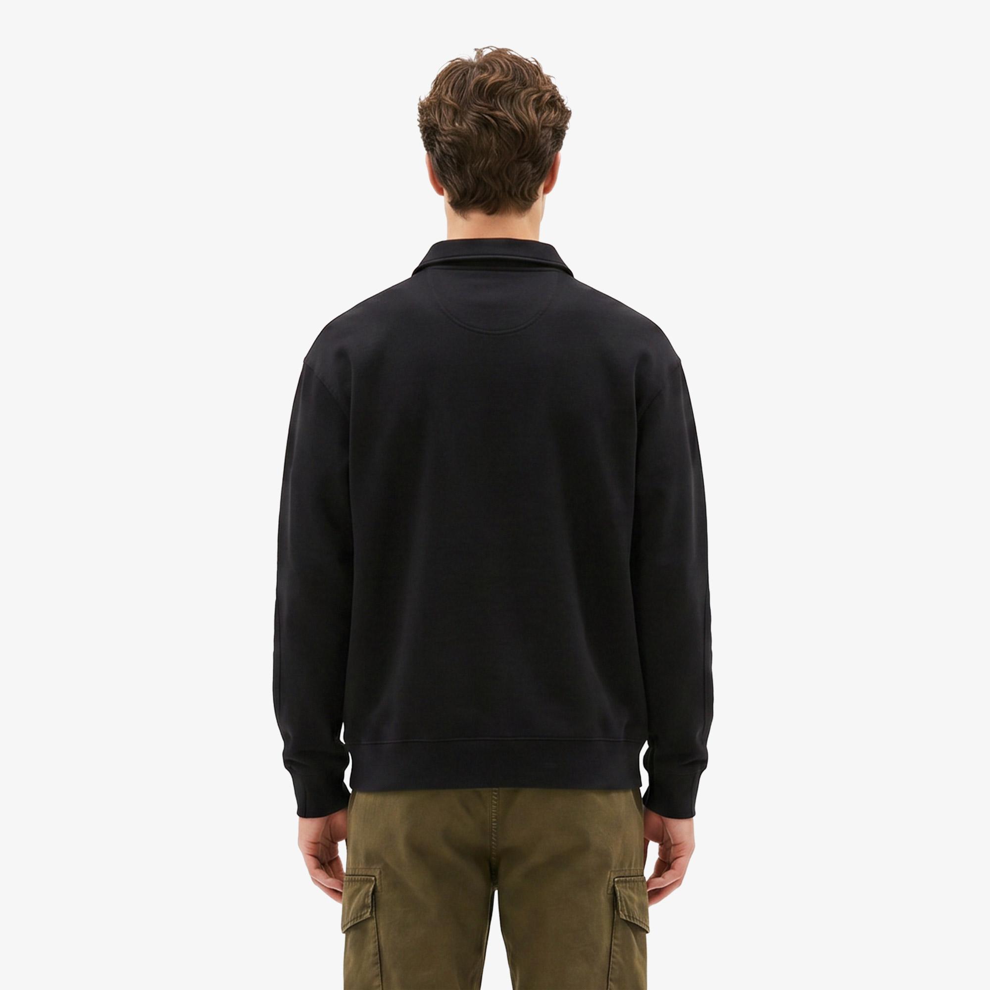 Huf Big Block 1/4 French Terry Zip Erkek Siyah Ceket