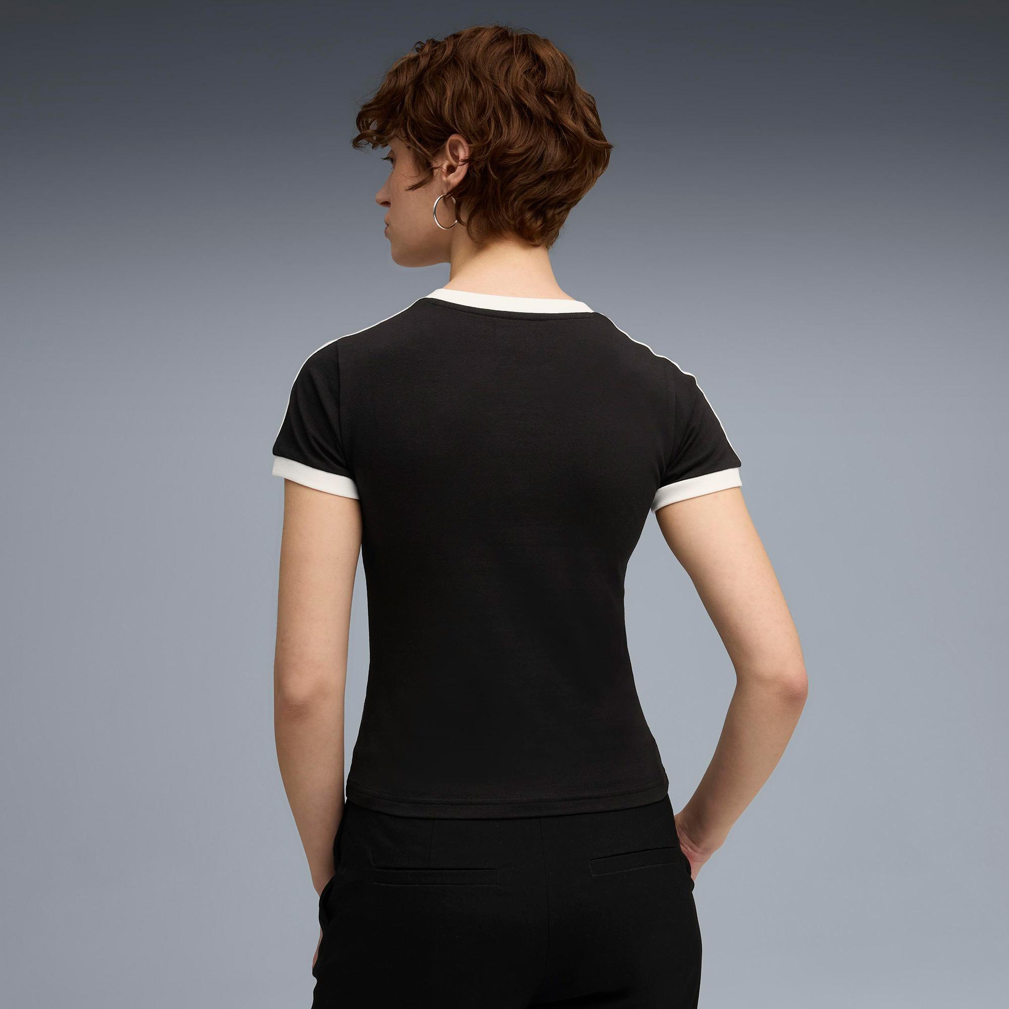 Puma T7 Slim  Kadın Siyah T-Shirt