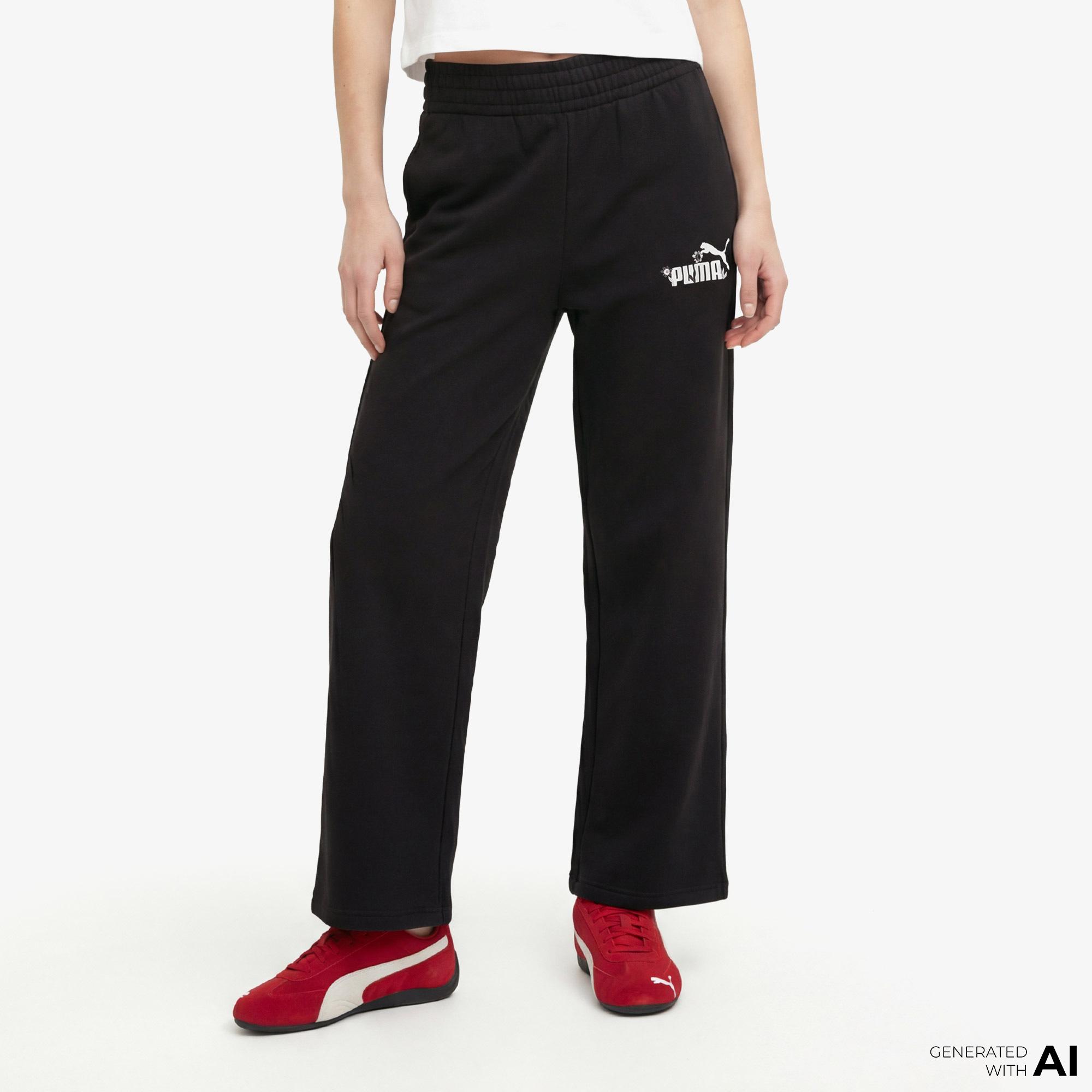 Puma Ess Nature 2.0 Logo  Kadın Siyah Eşofman Altı