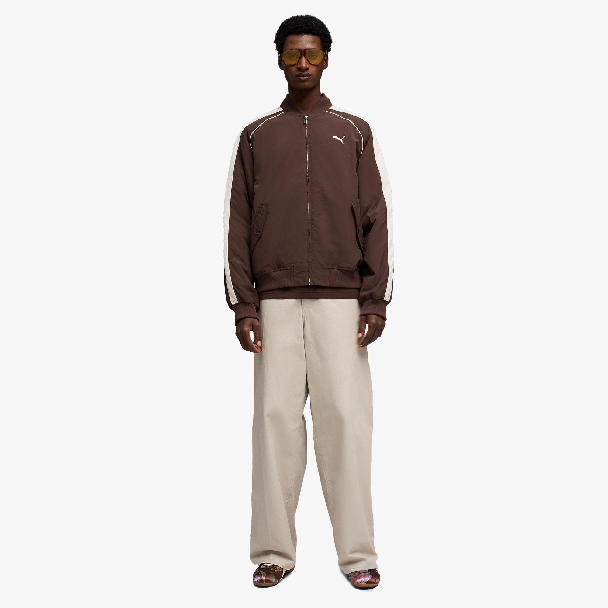 Puma T7 Bomber Unisex Kahverengi Ceket
