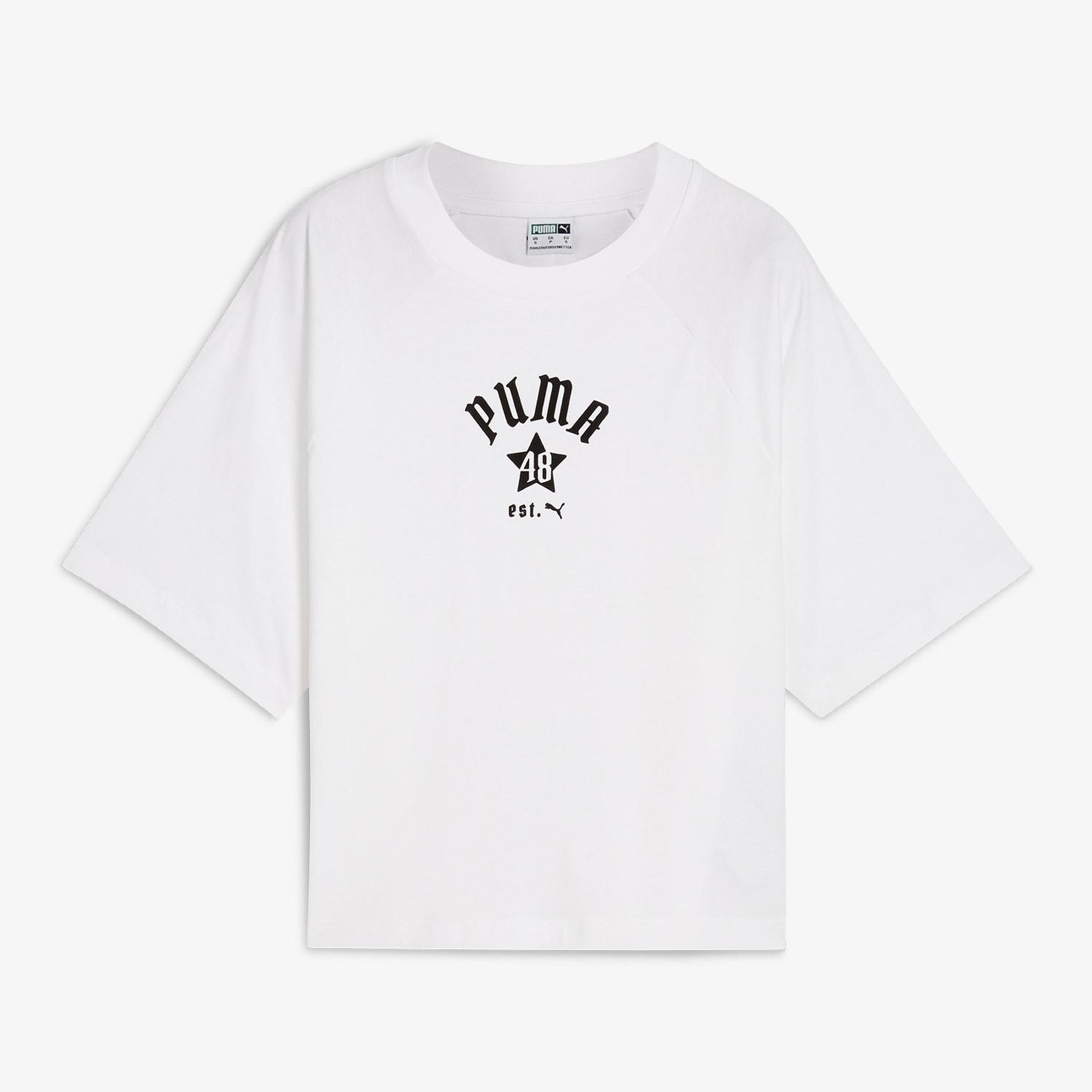 Puma Classıcs Relaxed Kadın Beyaz T-Shirt