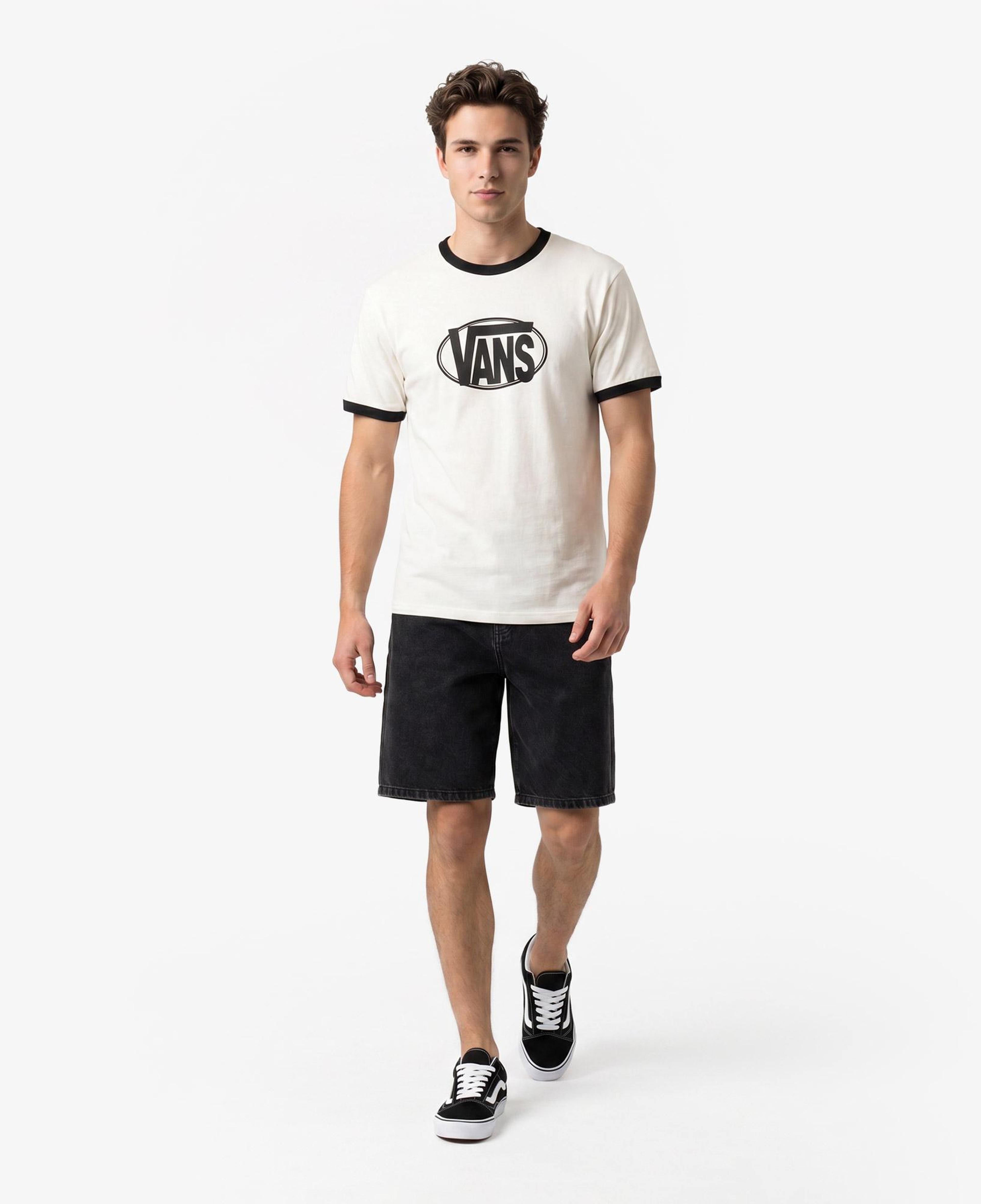 Vans Center Chest Ringer Erkek Beyaz T-Shirt
