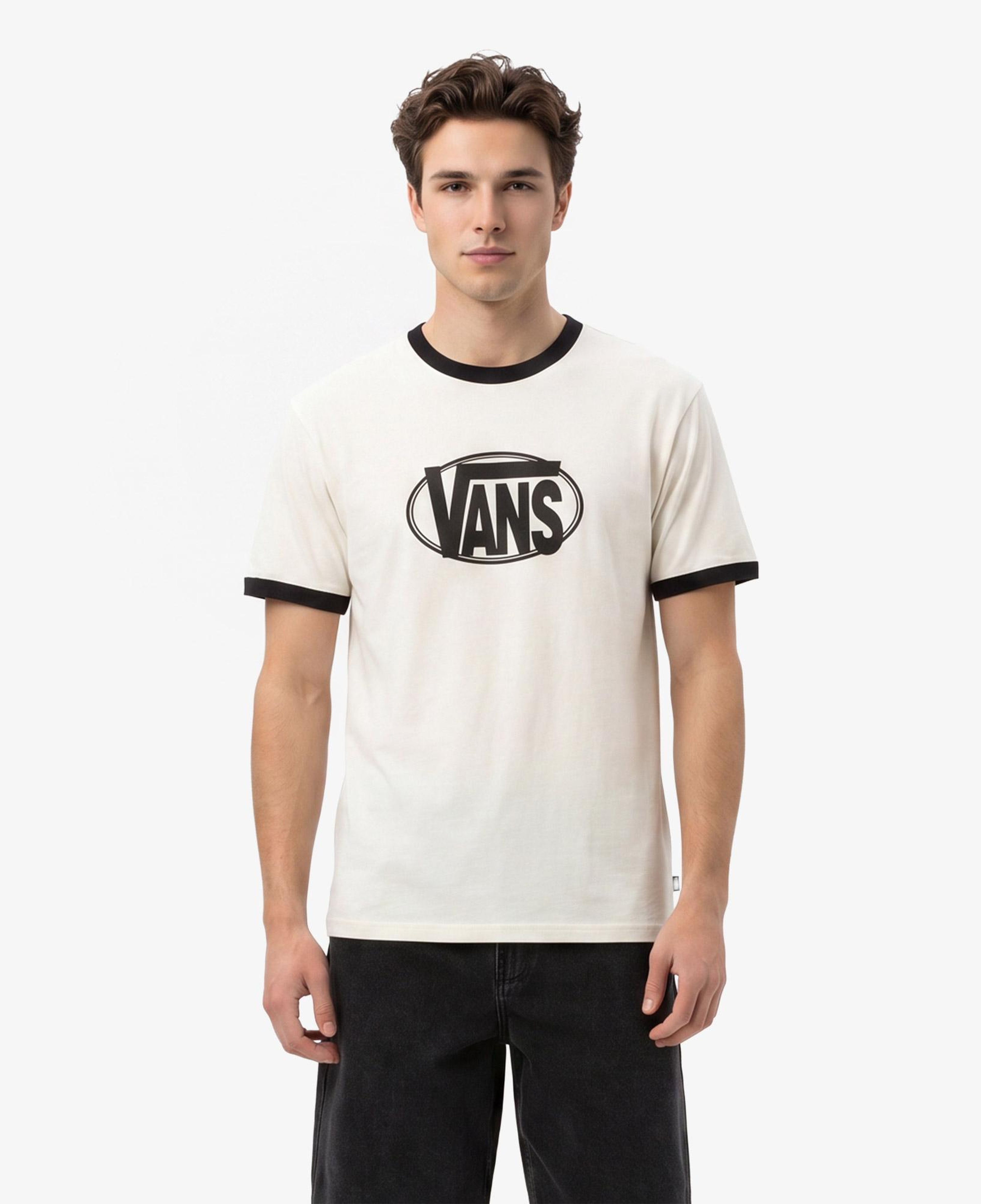 Vans Center Chest Ringer Erkek Beyaz T-Shirt
