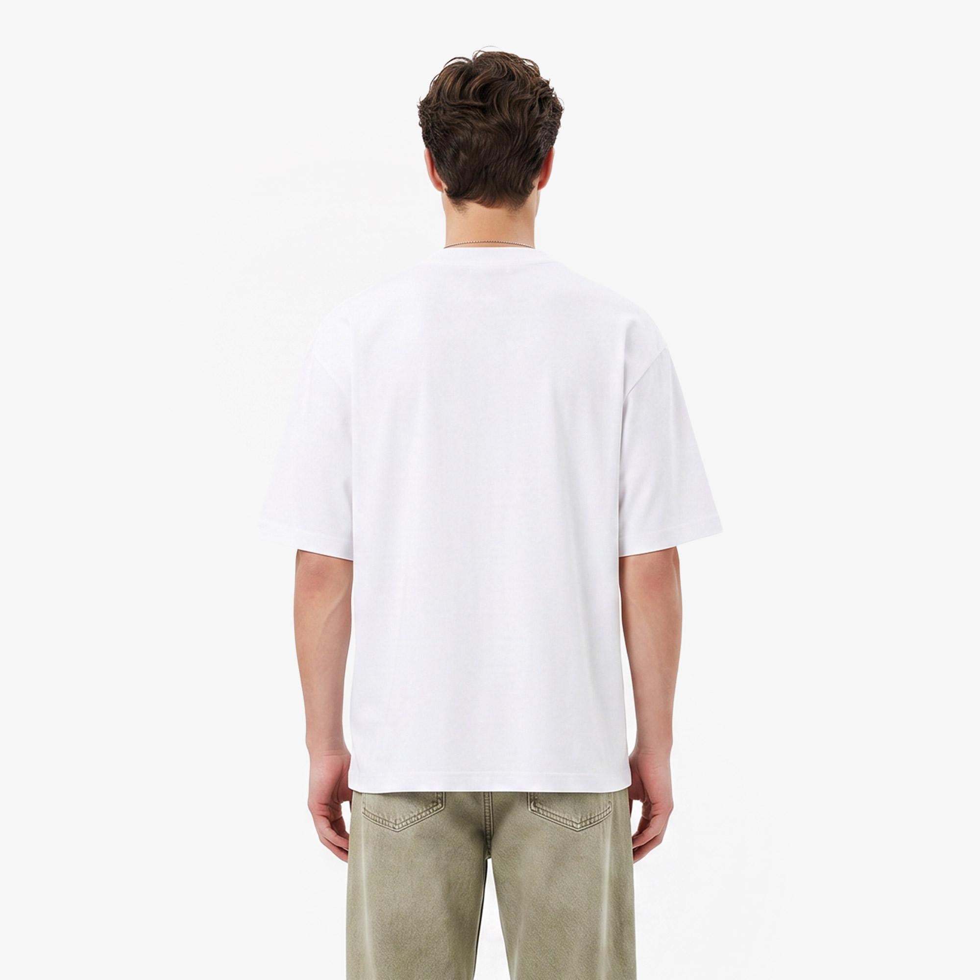 Hugo Boss Logo Patch Erkek Beyaz T-Shirt
