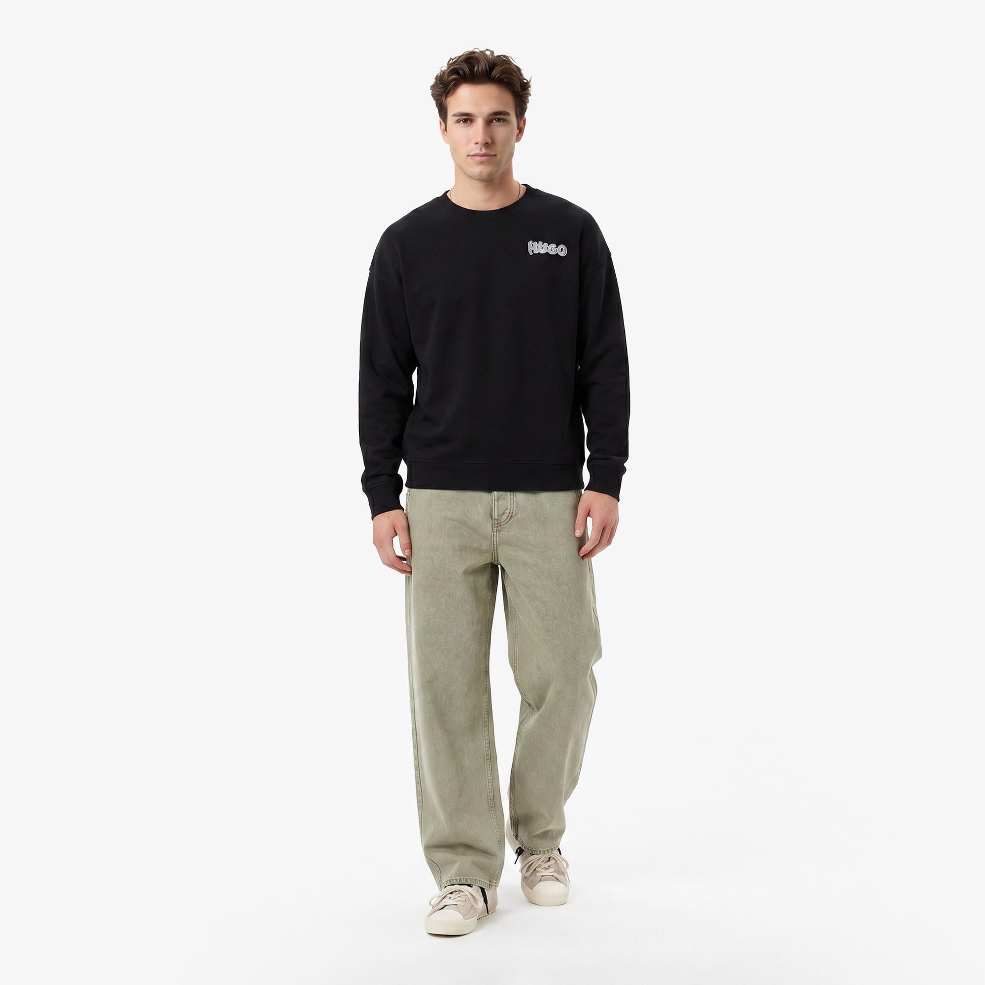 Hugo Nyrocrew Erkek Siyah Sweatshirt