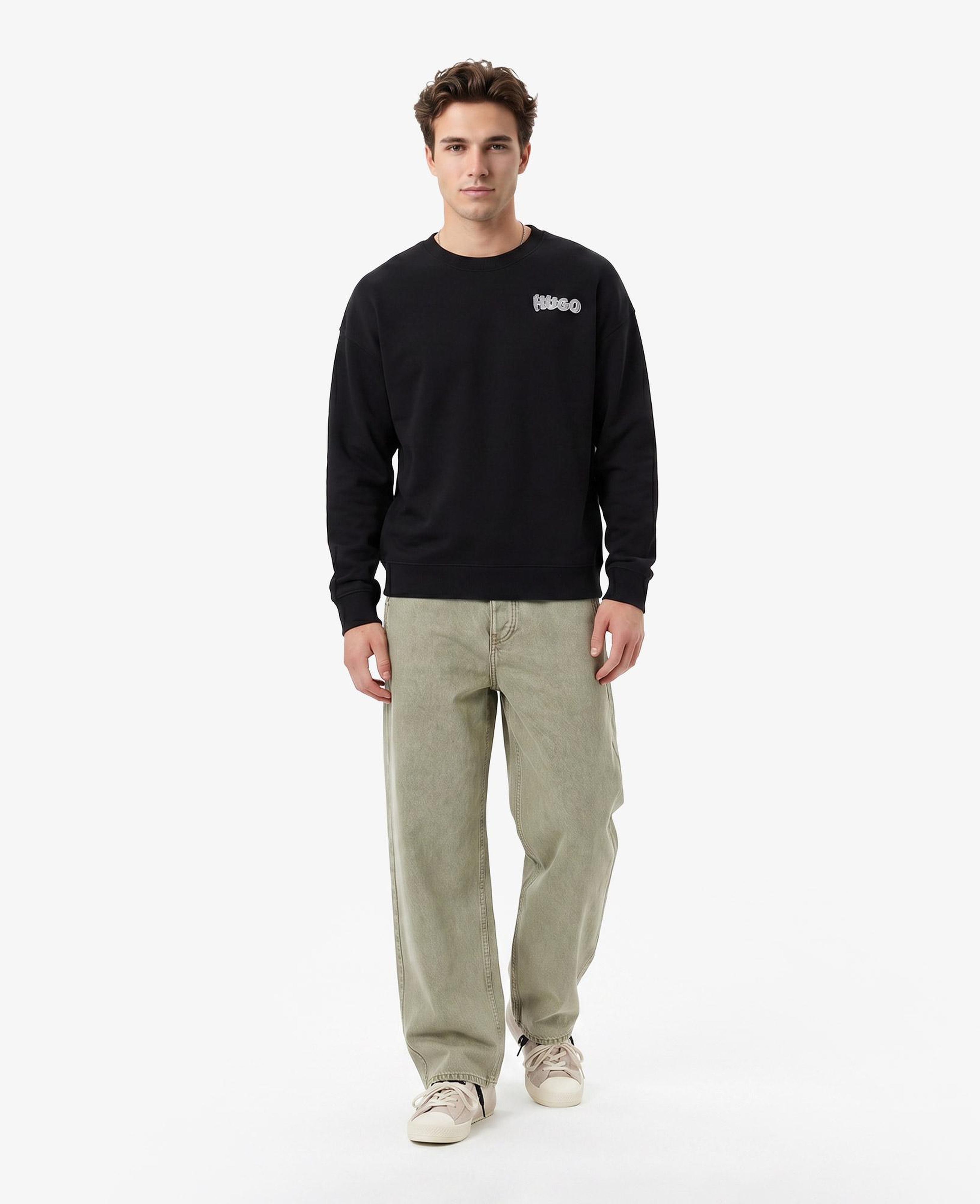 Hugo Nyrocrew Erkek Siyah Sweatshirt