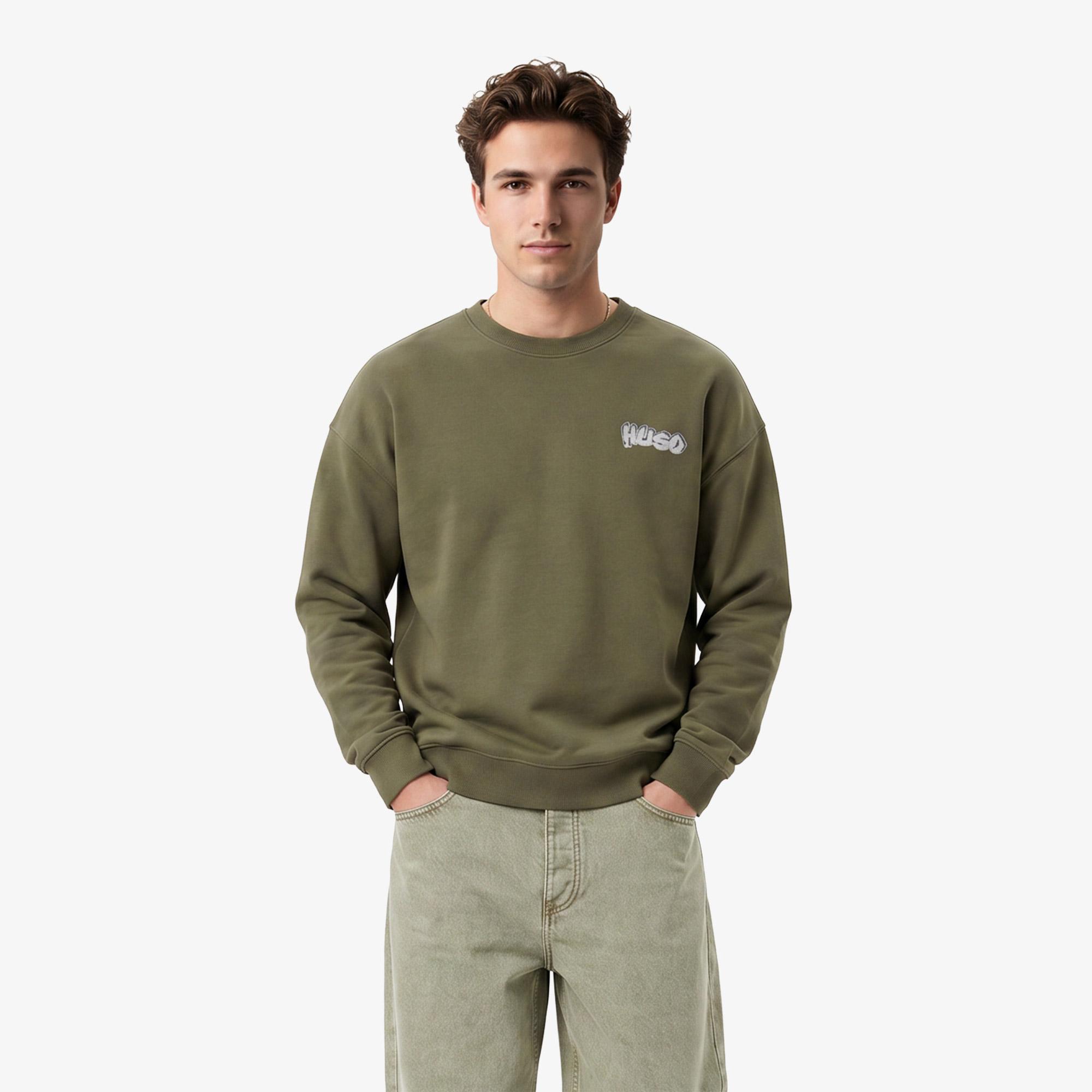 Hugo Nyrocrew Erkek Haki Sweatshirt