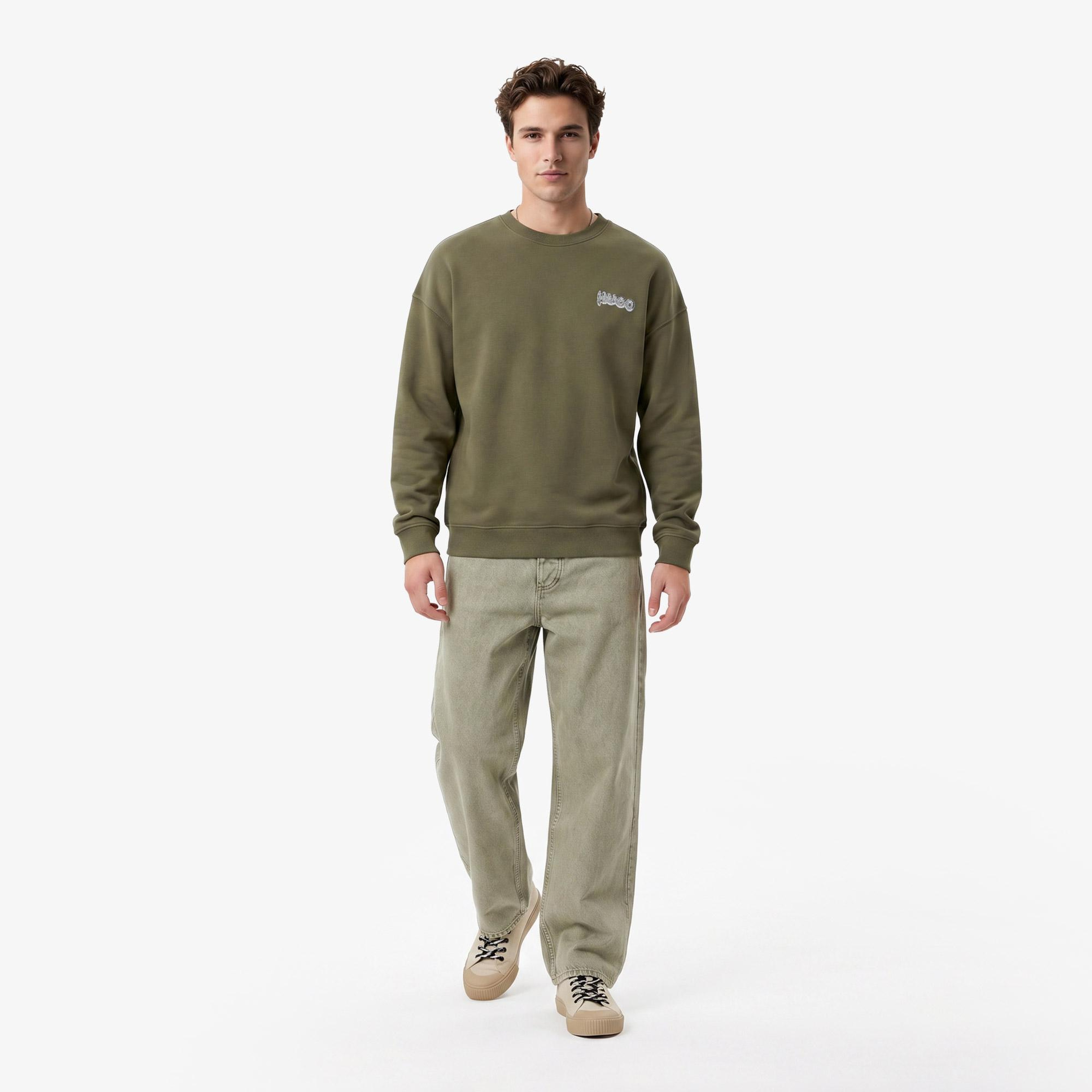 Hugo Nyrocrew Erkek Haki Sweatshirt