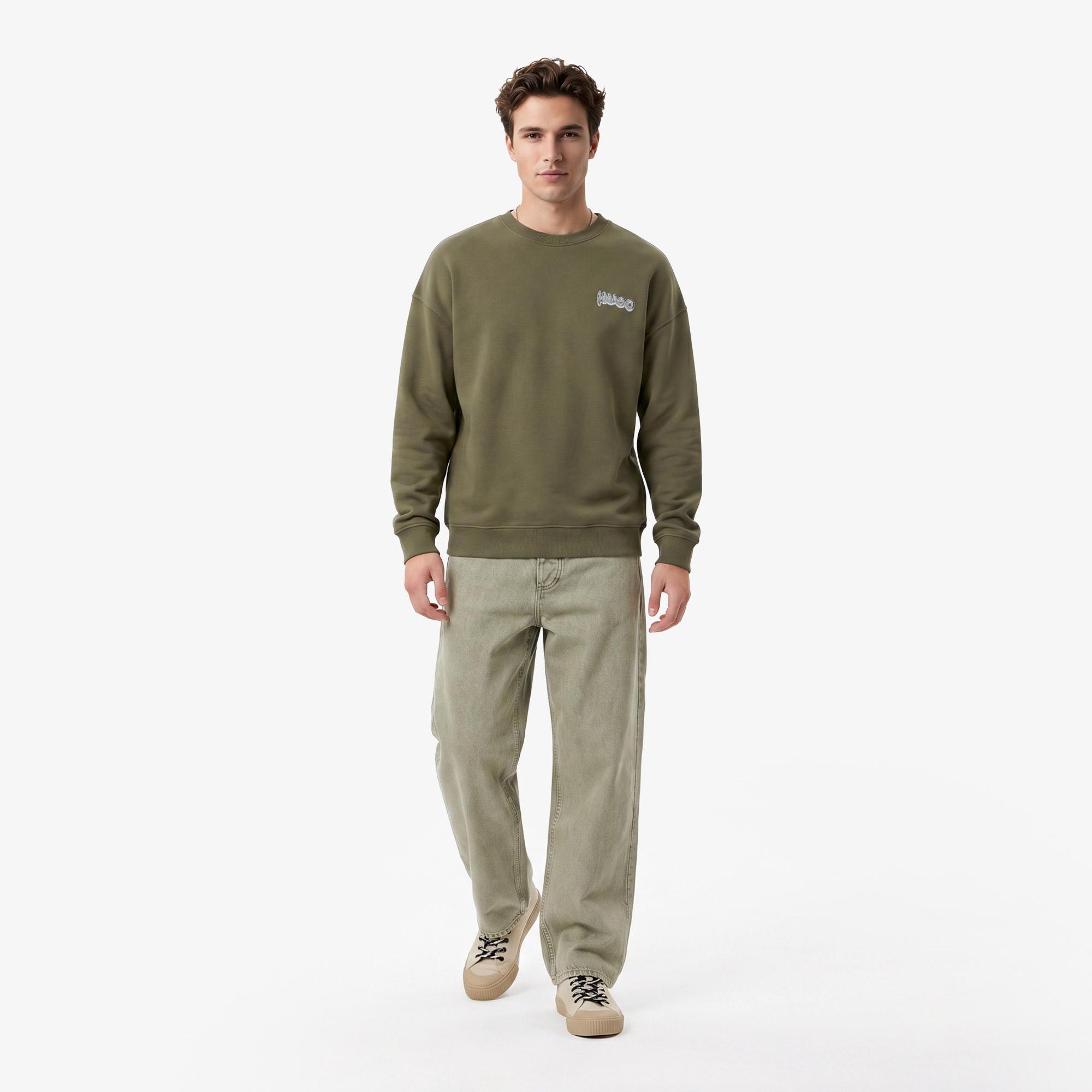 Hugo Nyrocrew Erkek Haki Sweatshirt