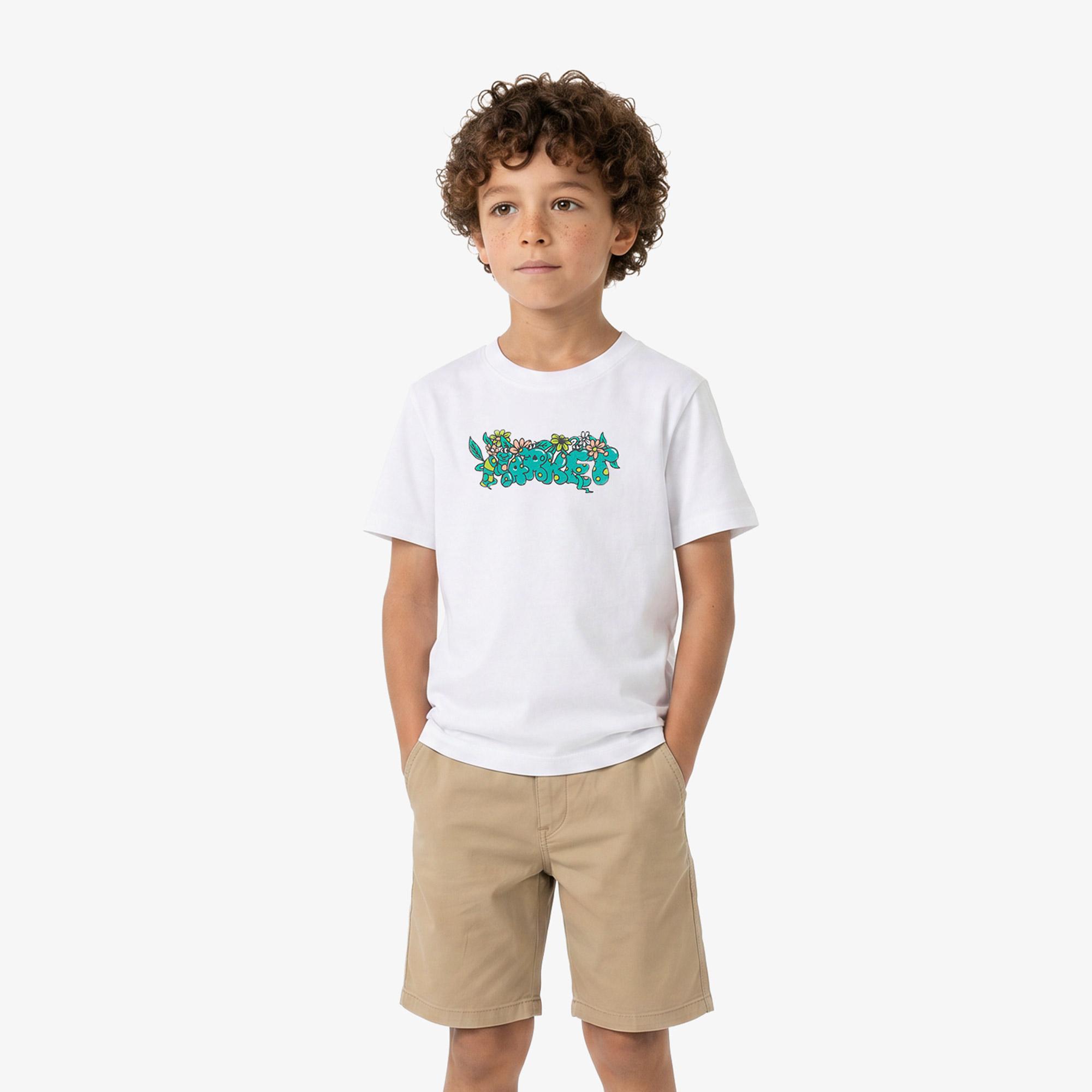 Market In The Garden Çocuk Beyaz T-Shirt
