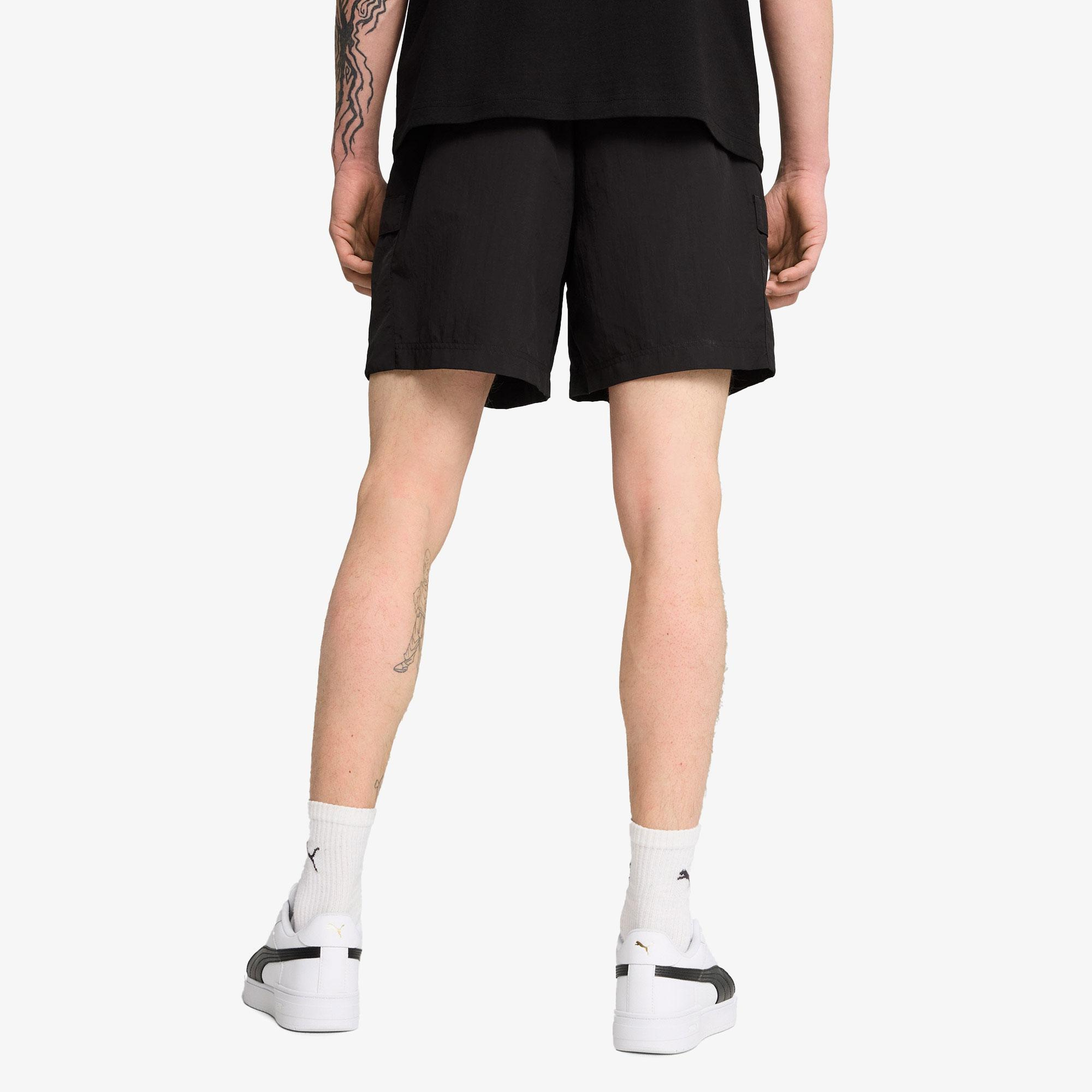 Puma Wardrobe Essentials Relaxed Cargo Unisex Siyah Şort