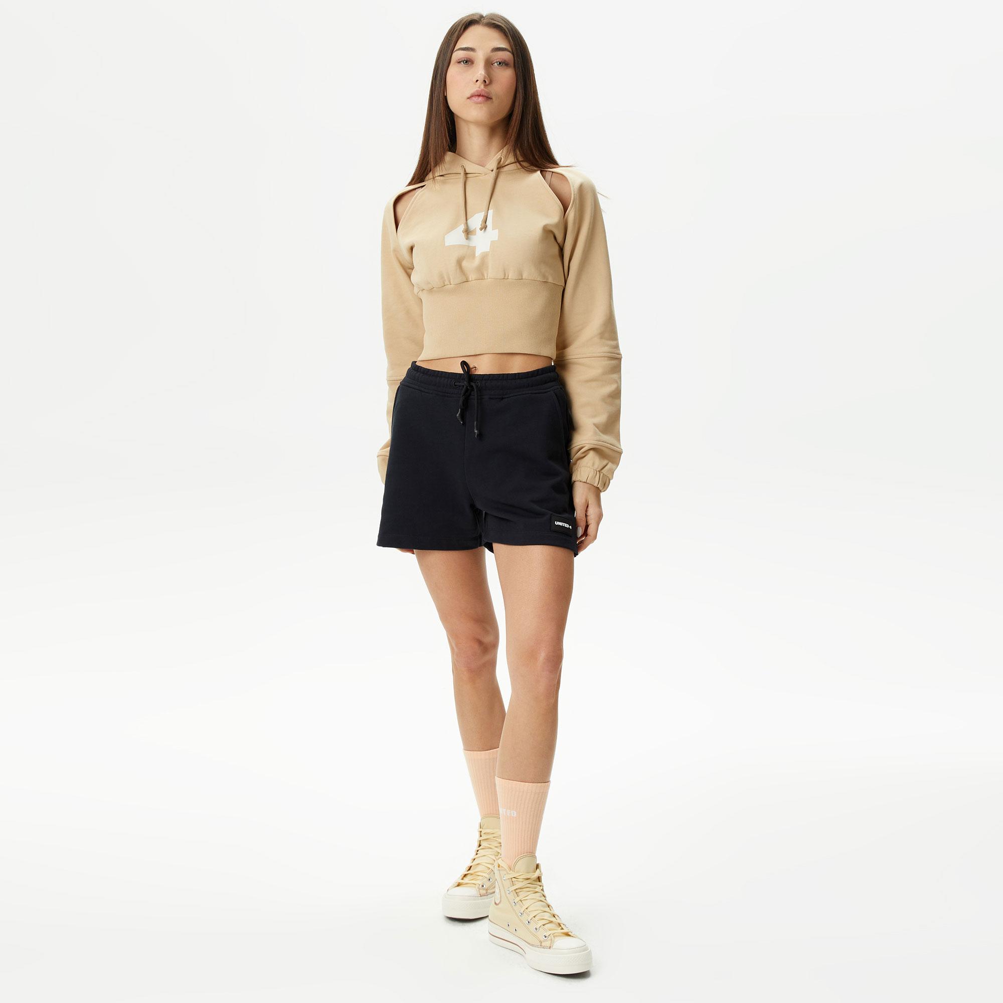 UNITED4 Classic Kadın Krem Hoodie