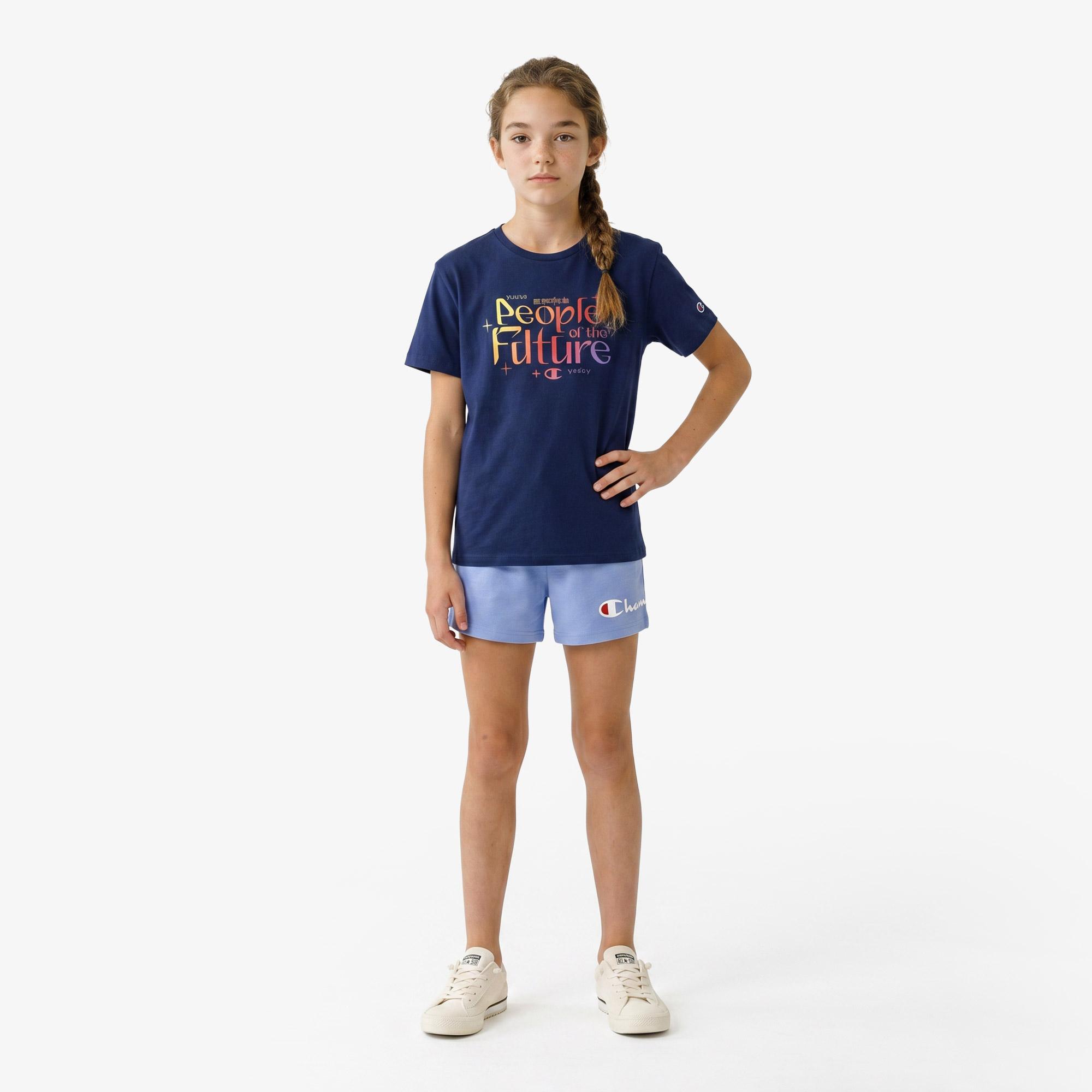Champion Lightweight Cotton Çocuk Mor Şort