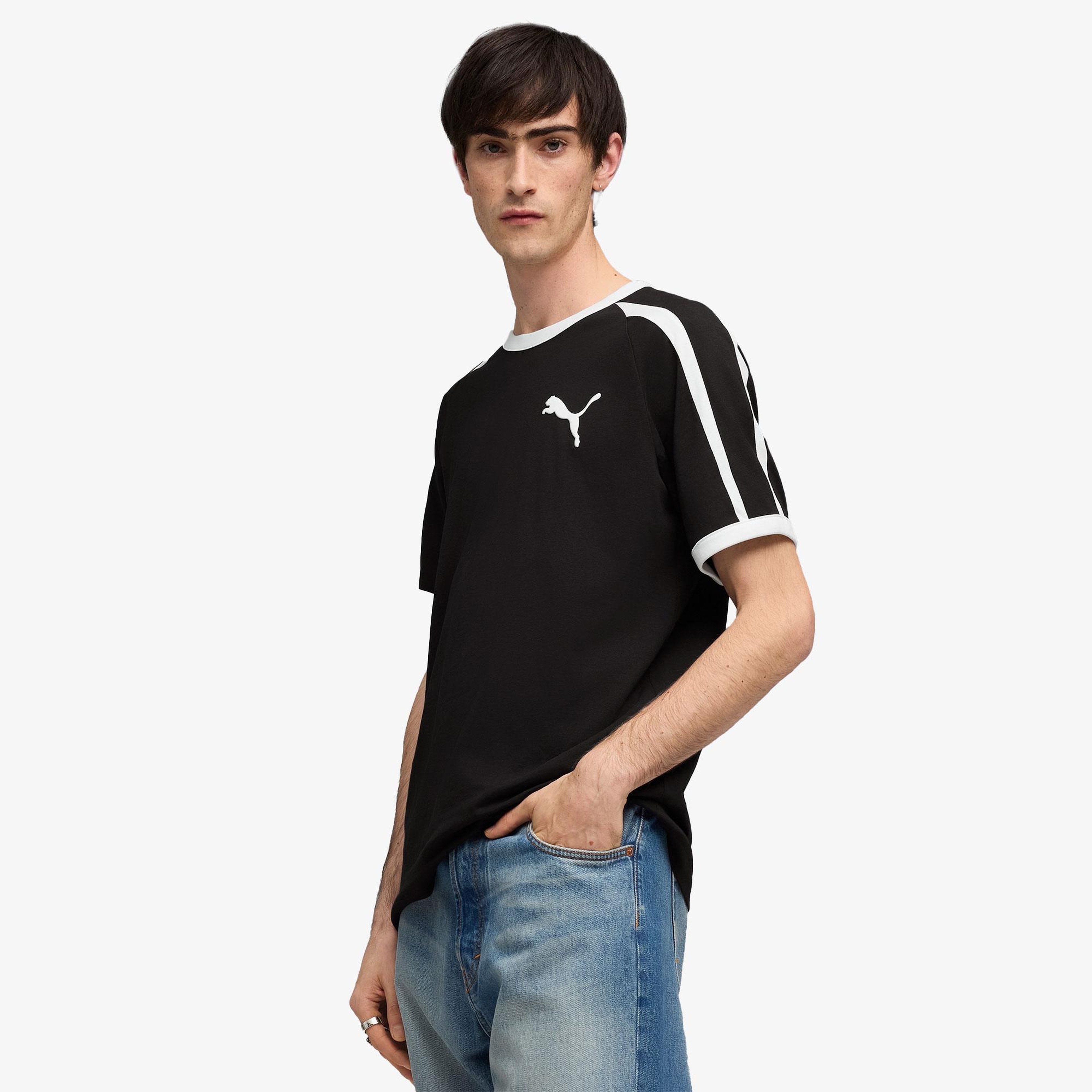 Puma T7 Ringer  Erkek Siyah T-Shirt