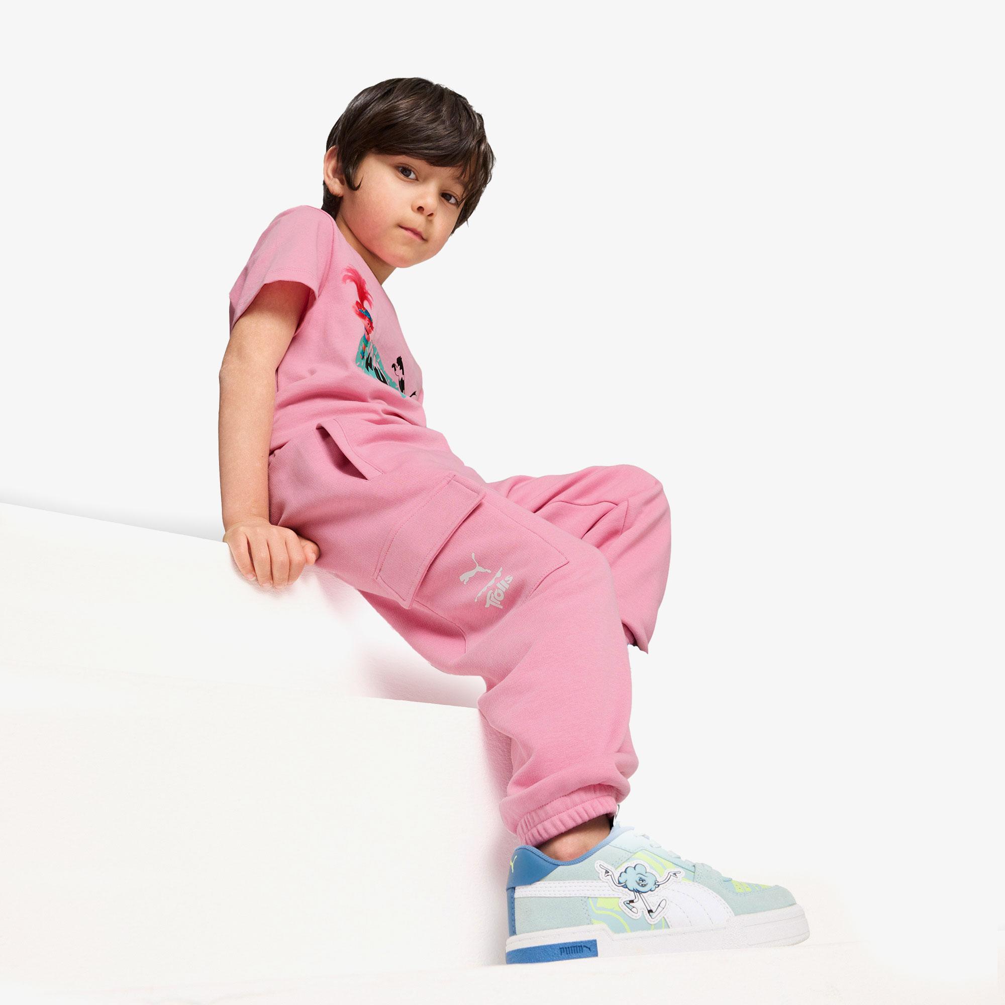 Puma X Trolls Cargo Çocuk Pembe Eşofman Altı