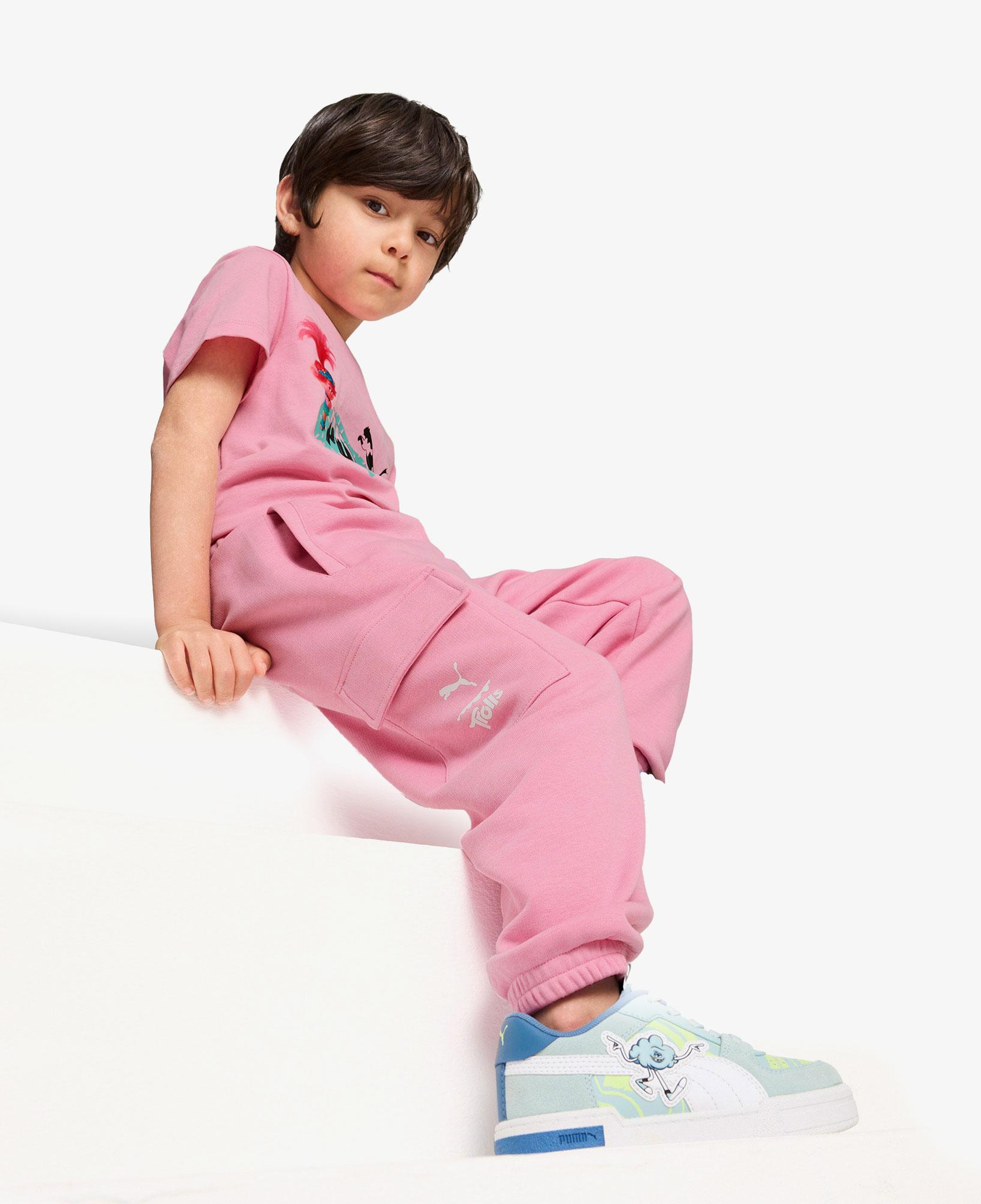 Puma X Trolls Cargo Çocuk Pembe Eşofman Altı