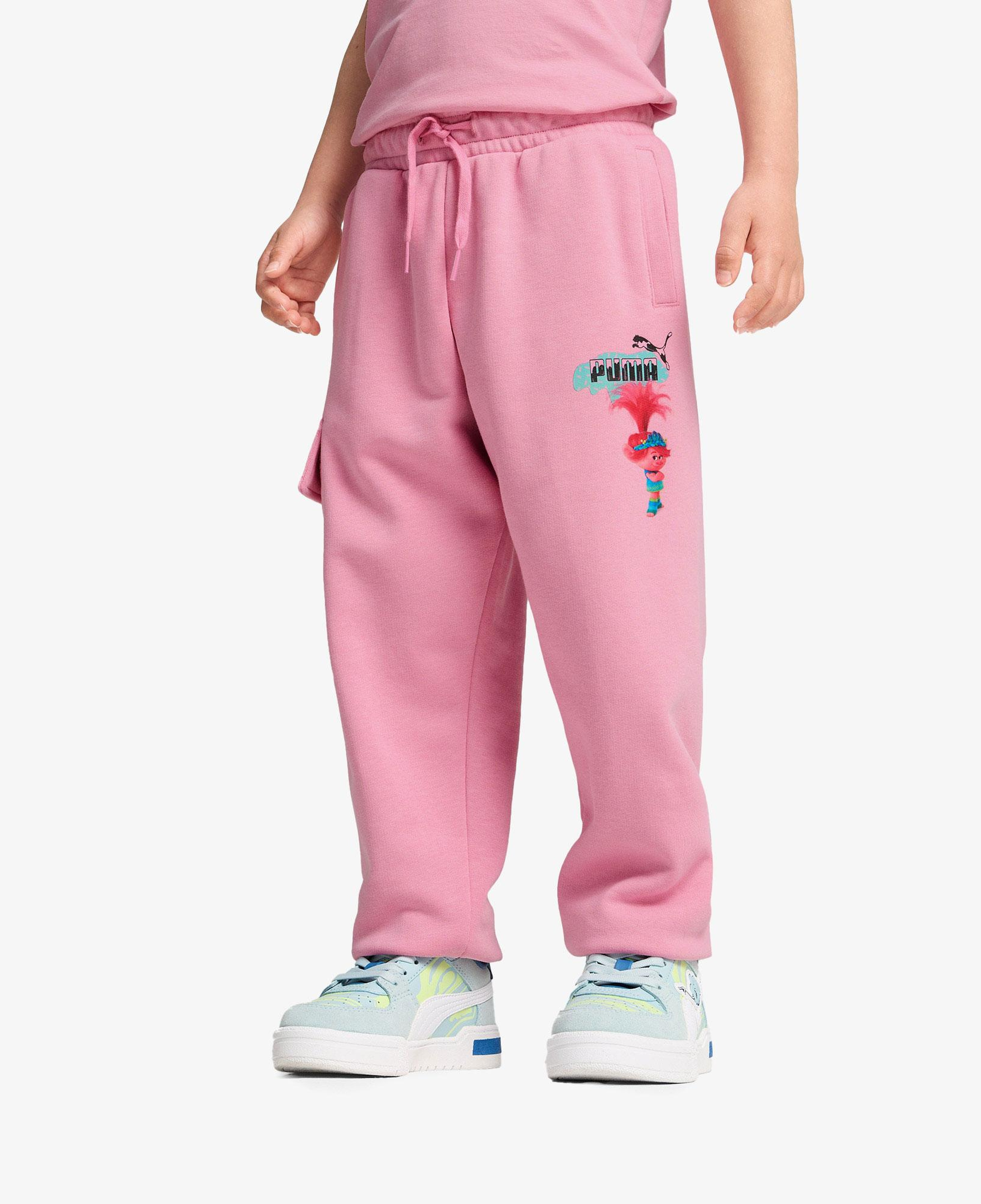 Puma X Trolls Cargo Çocuk Pembe Eşofman Altı
