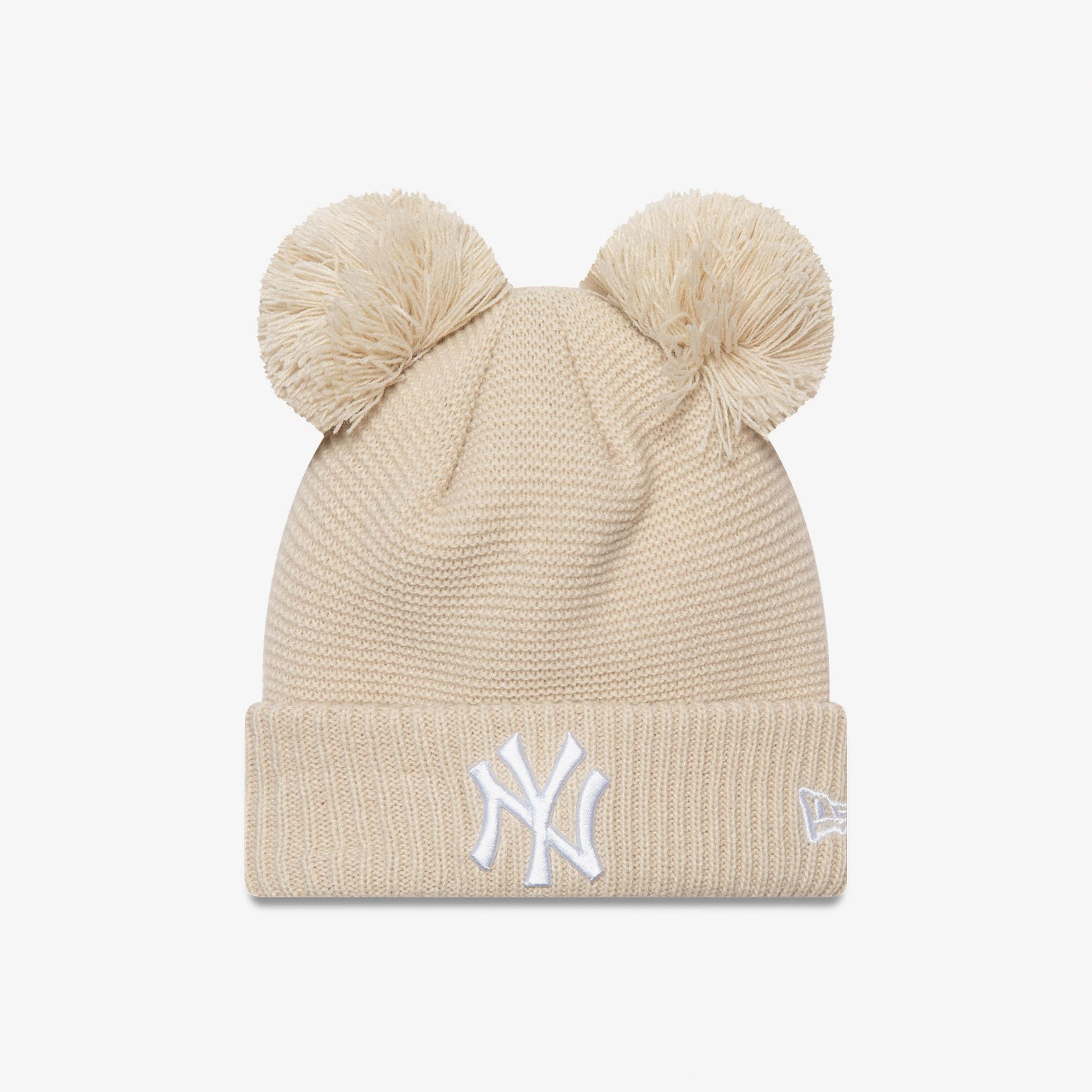 New Era Double Pom Unisex Bej Bere