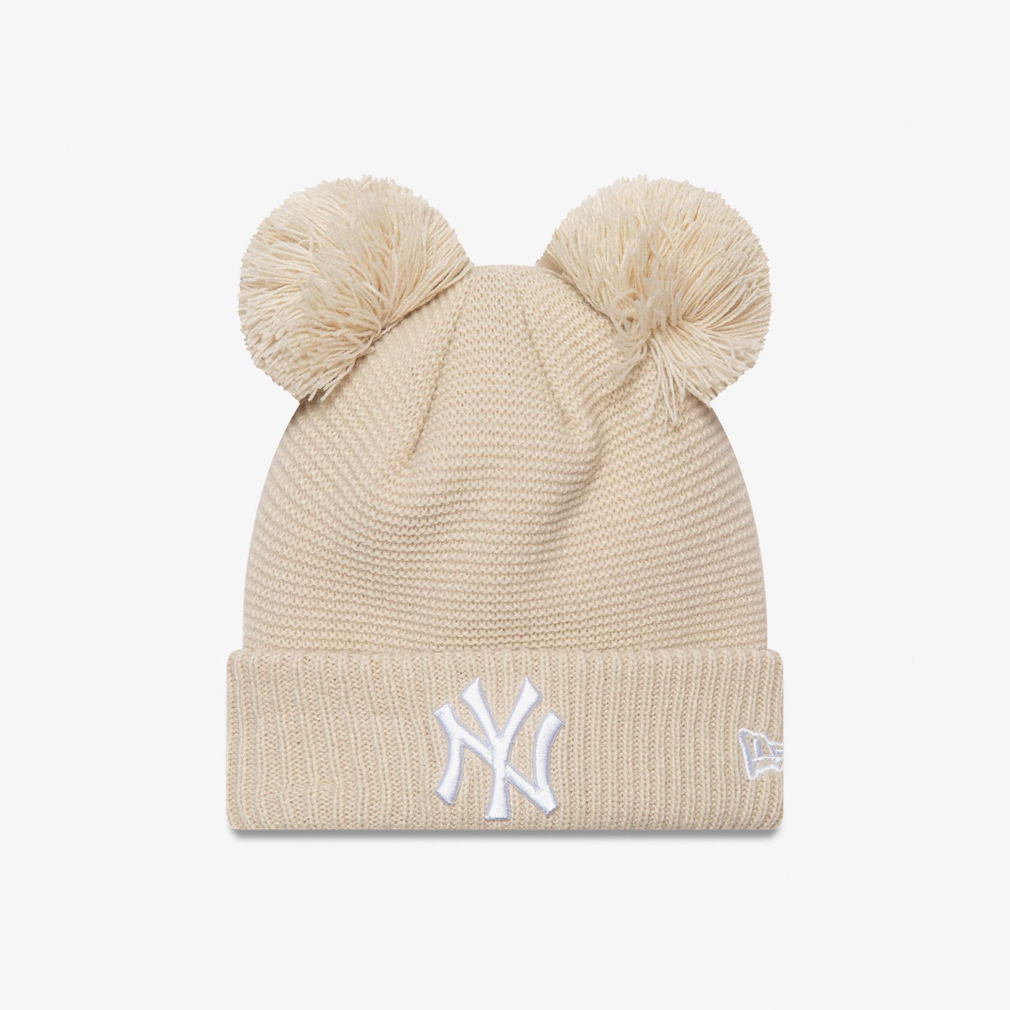 New Era Double Pom Unisex Bej Bere