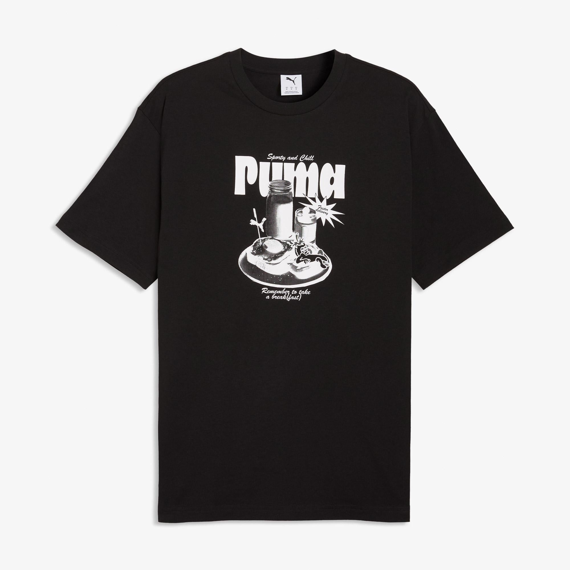 Puma Graphic Erkek Siyah T-Shirt