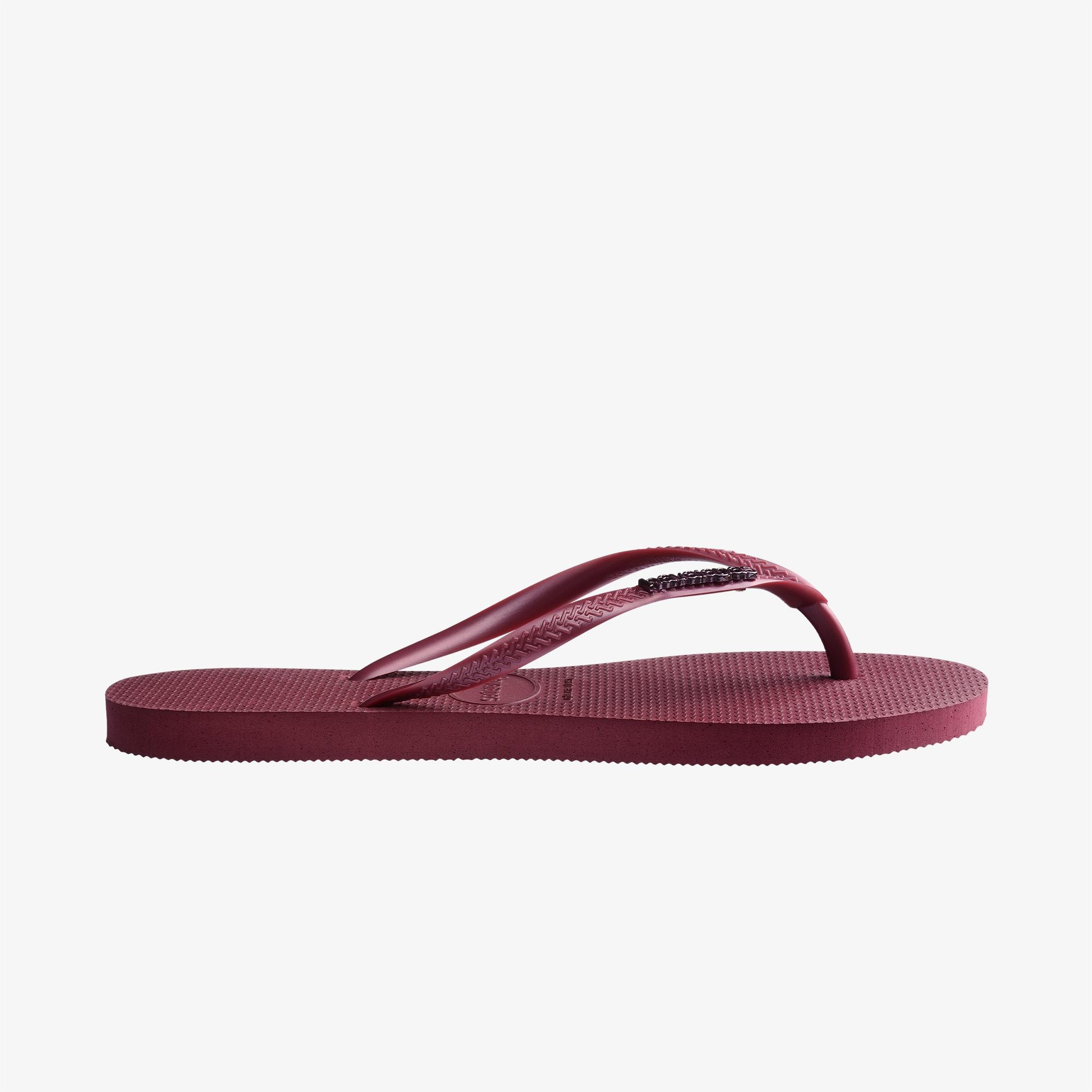 Havaianas Slim Logo Metallic Kadın Bordo Terlik