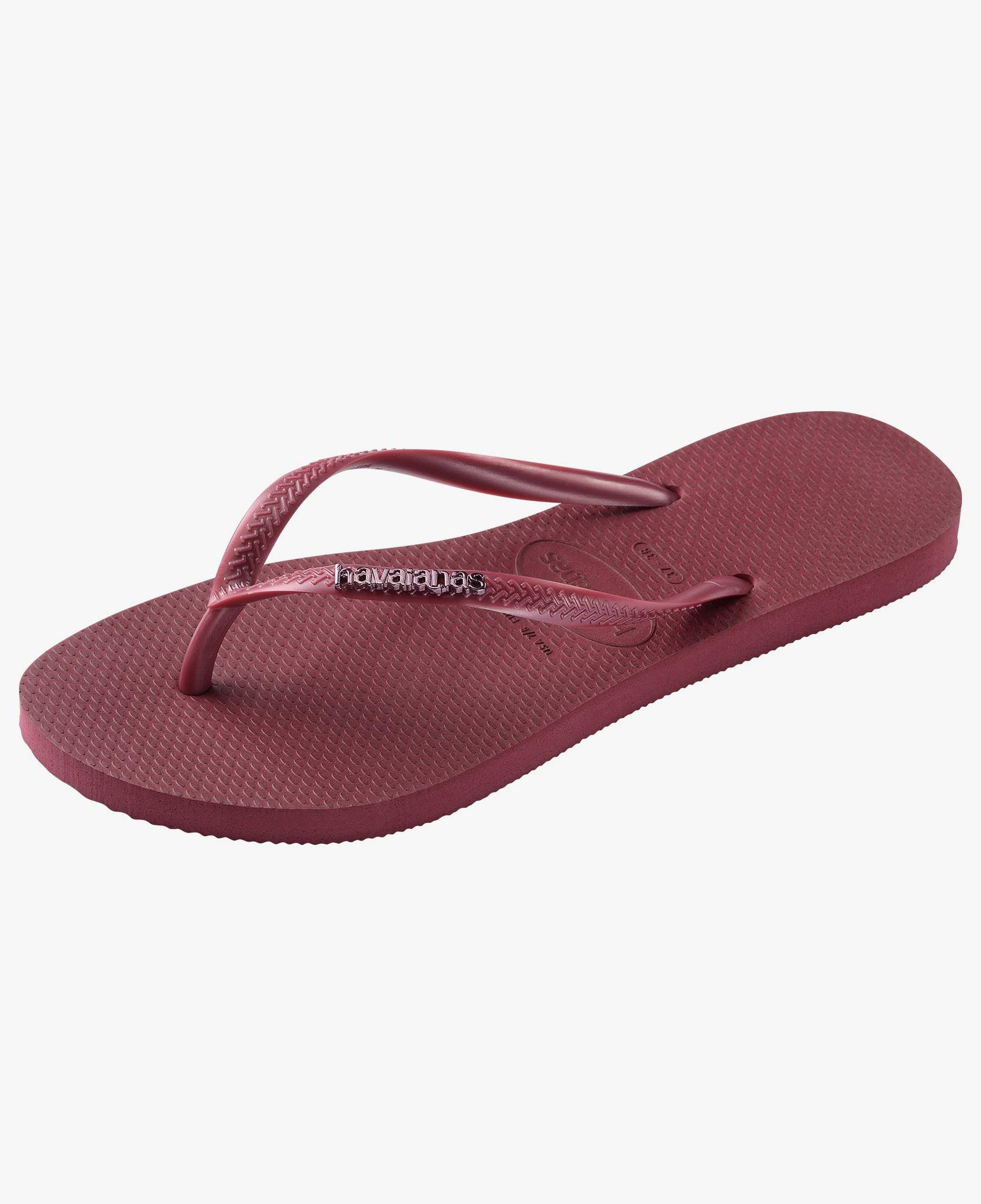 Havaianas Slim Logo Metallic Kadın Bordo Terlik