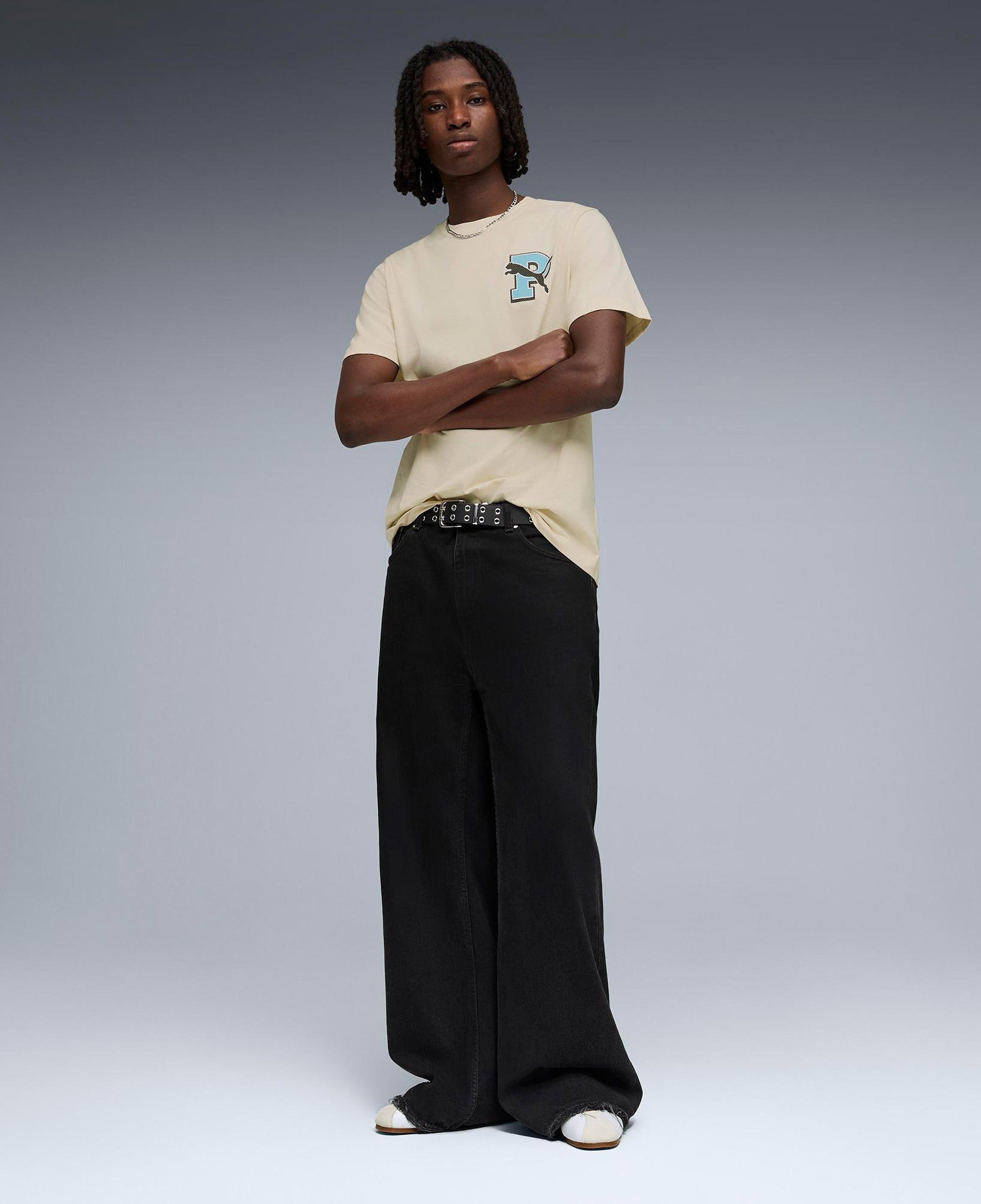 Puma Graphic Erkek Krem T-Shirt
