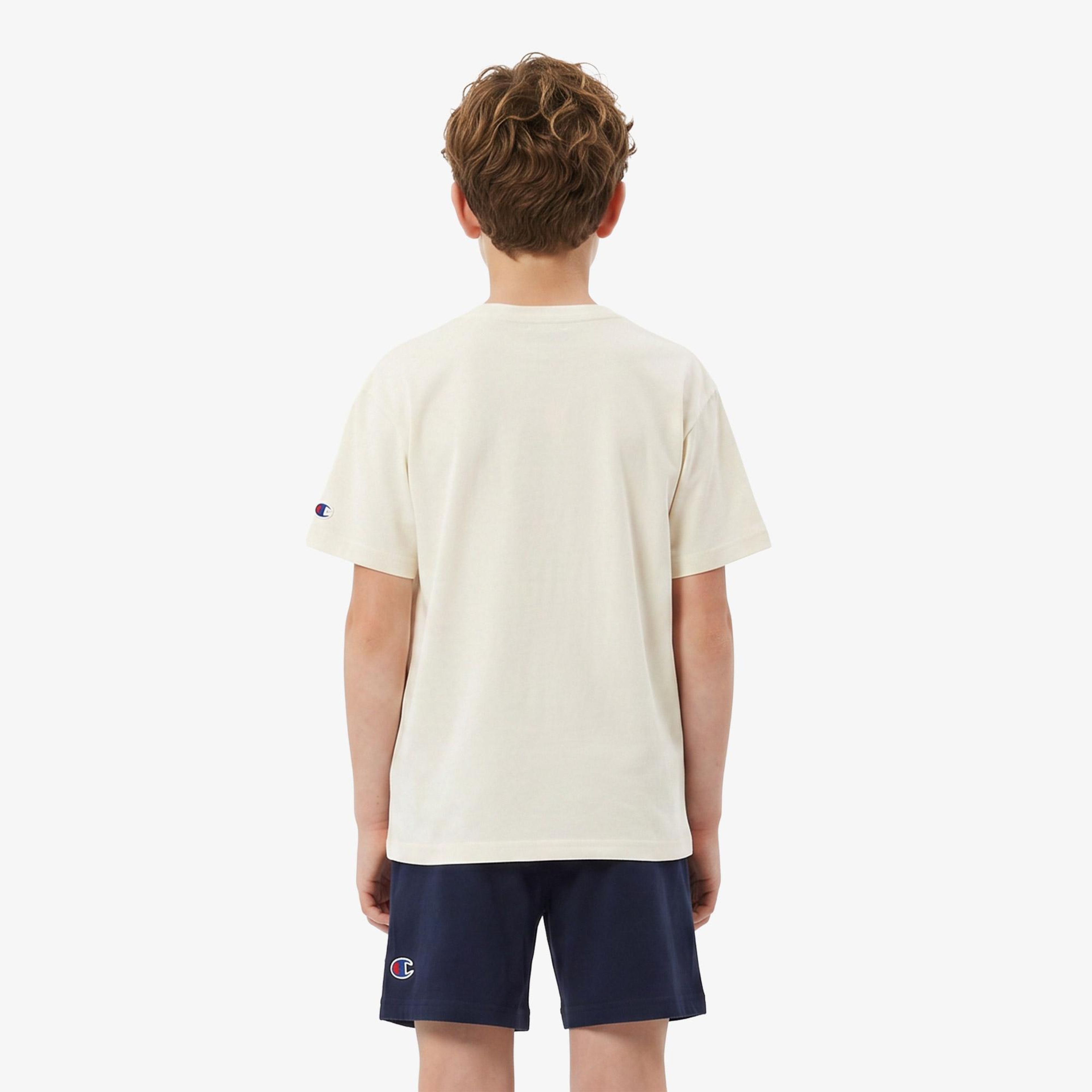 Champion Crewneck Çocuk Beyaz T-Shirt