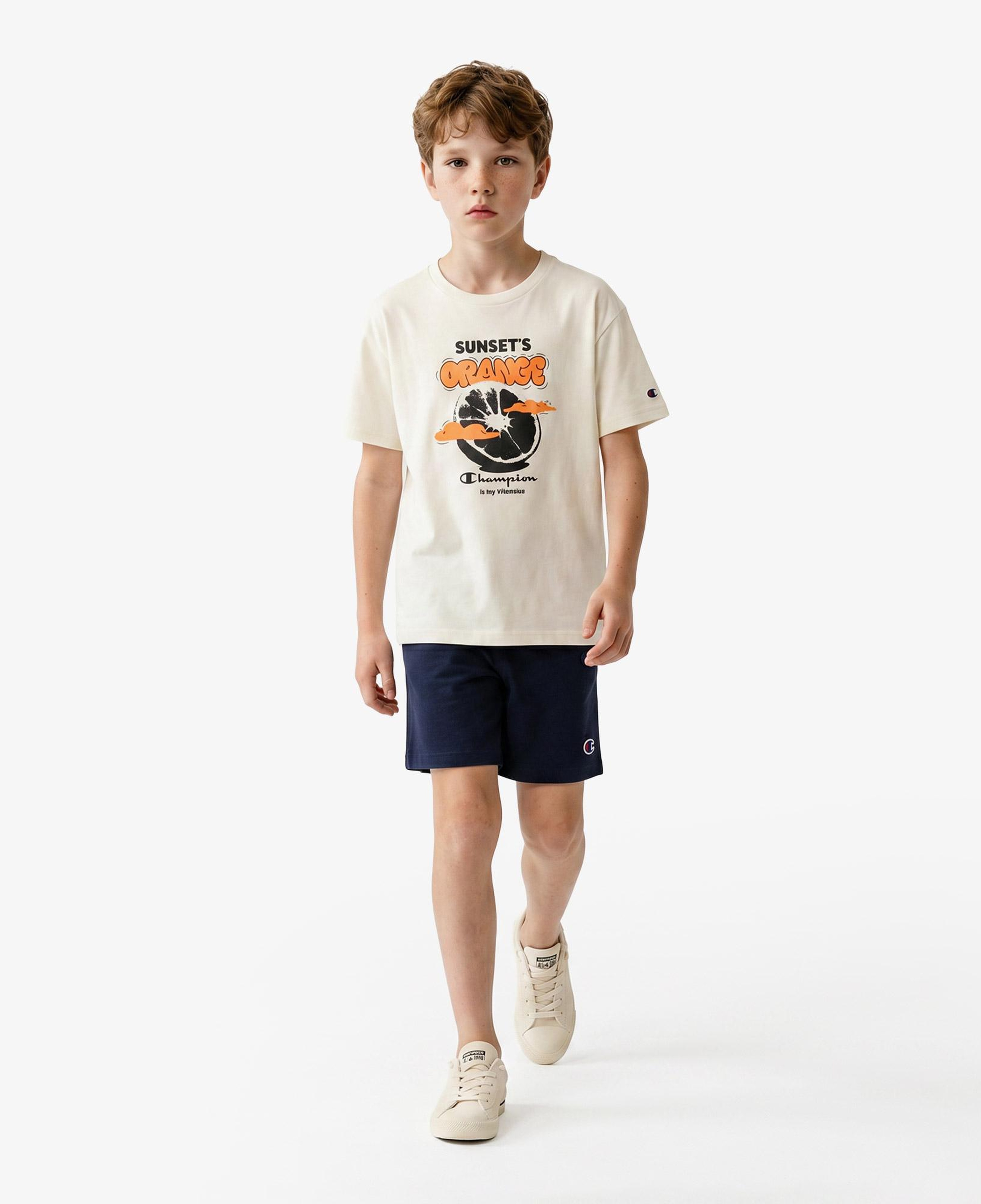 Champion Crewneck Çocuk Beyaz T-Shirt