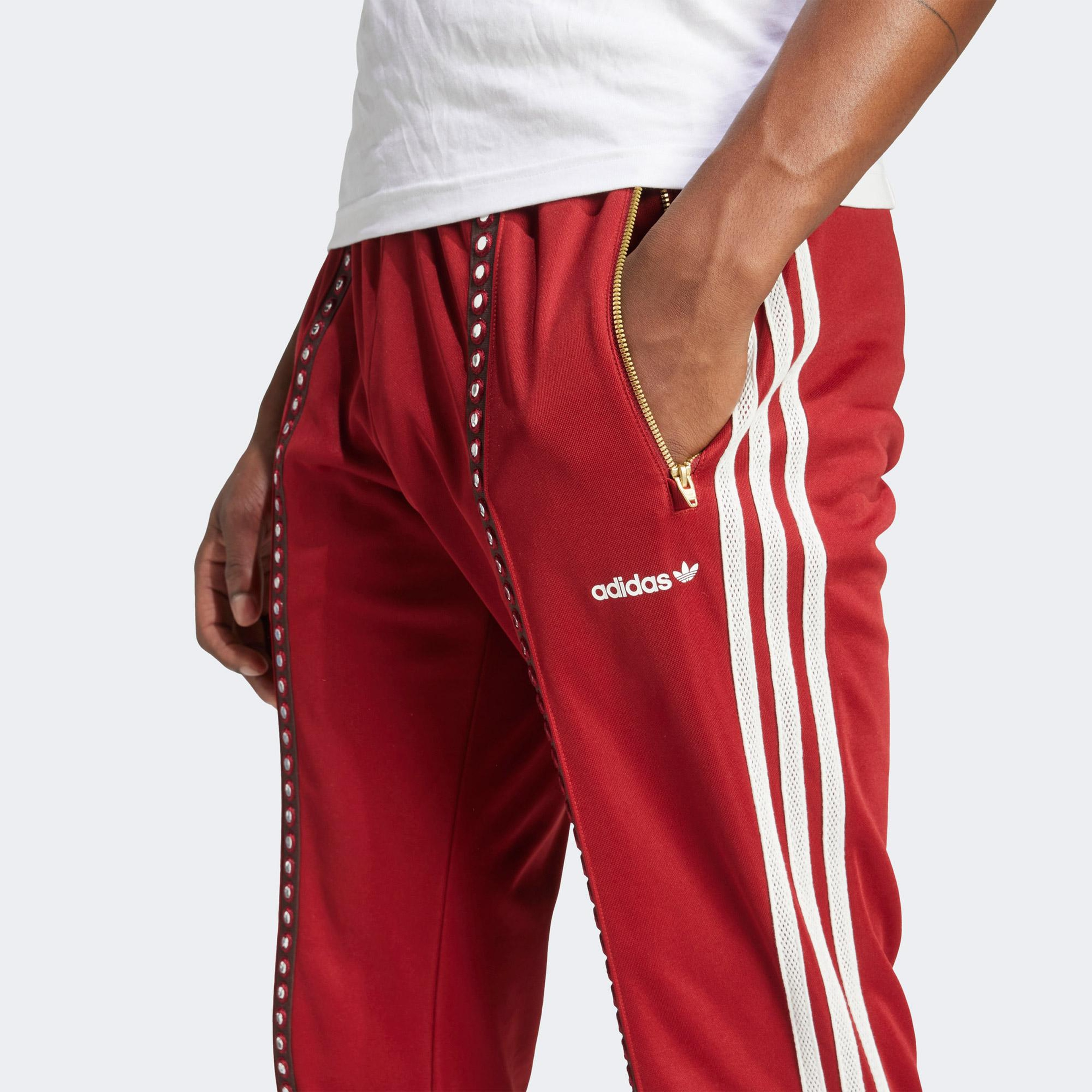 adidas Retro Sport Cricket Inspired Erkek Kırmızı Eşofman Altı